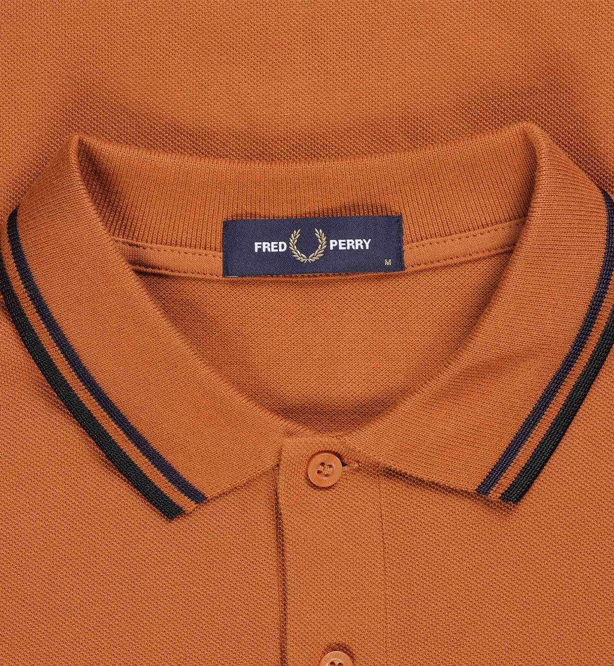 Fred Perry Black Twin Tipped Brown Polo Shirt