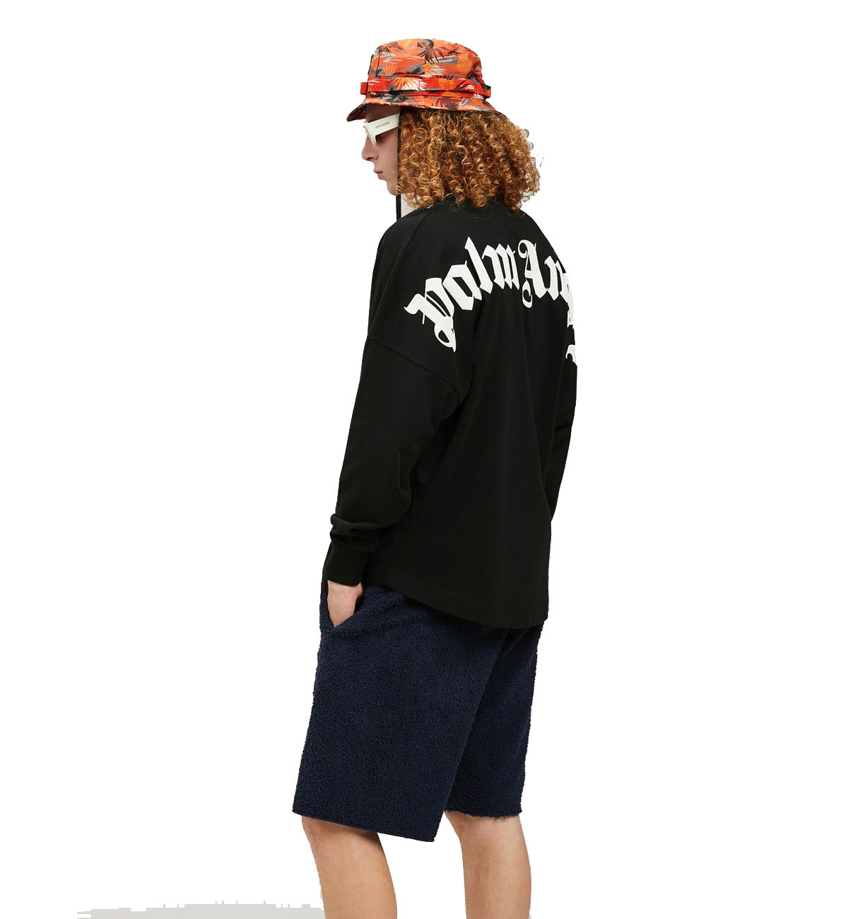 Palm Angel Logo-Print Long Sleeved Sweatshirt (Black)