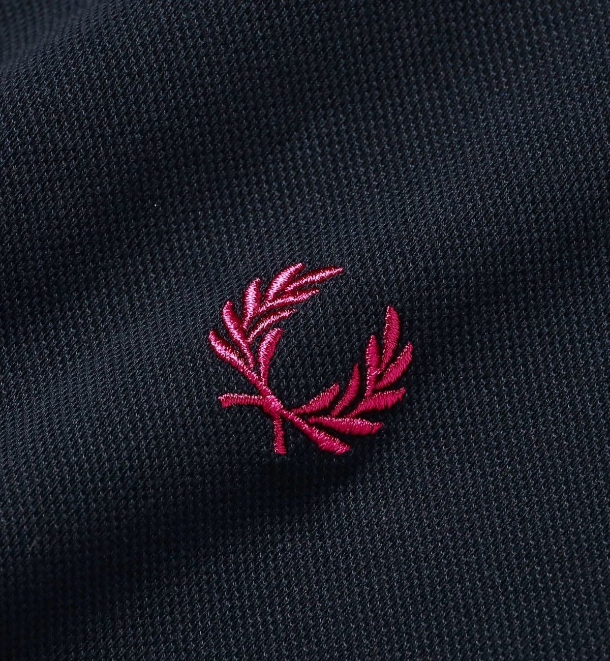 Fred Perry Cyan Pink Mix Stripe Polo Black Shirt