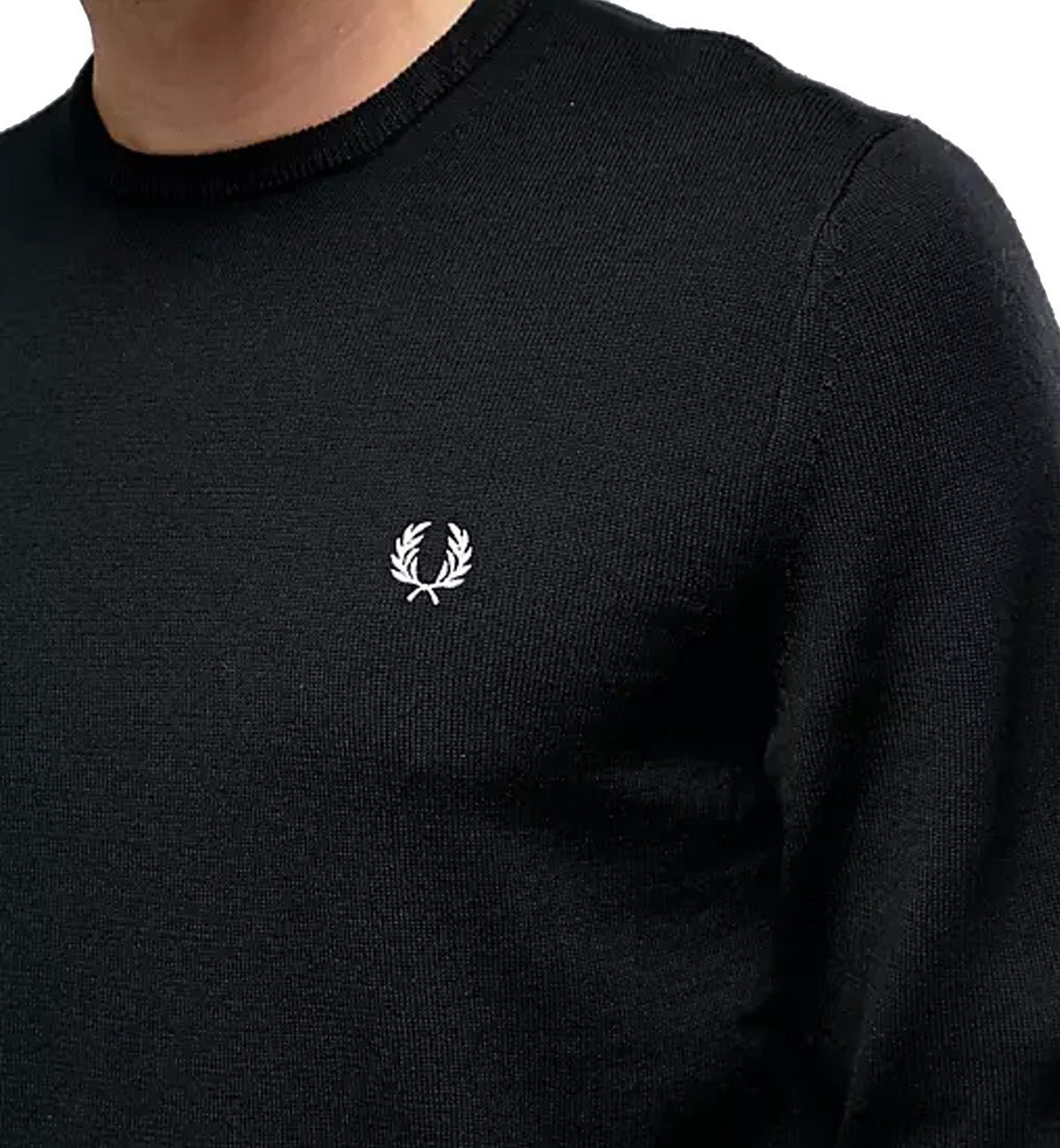 Fred Perry Small Logo Sweatshirt (Black)