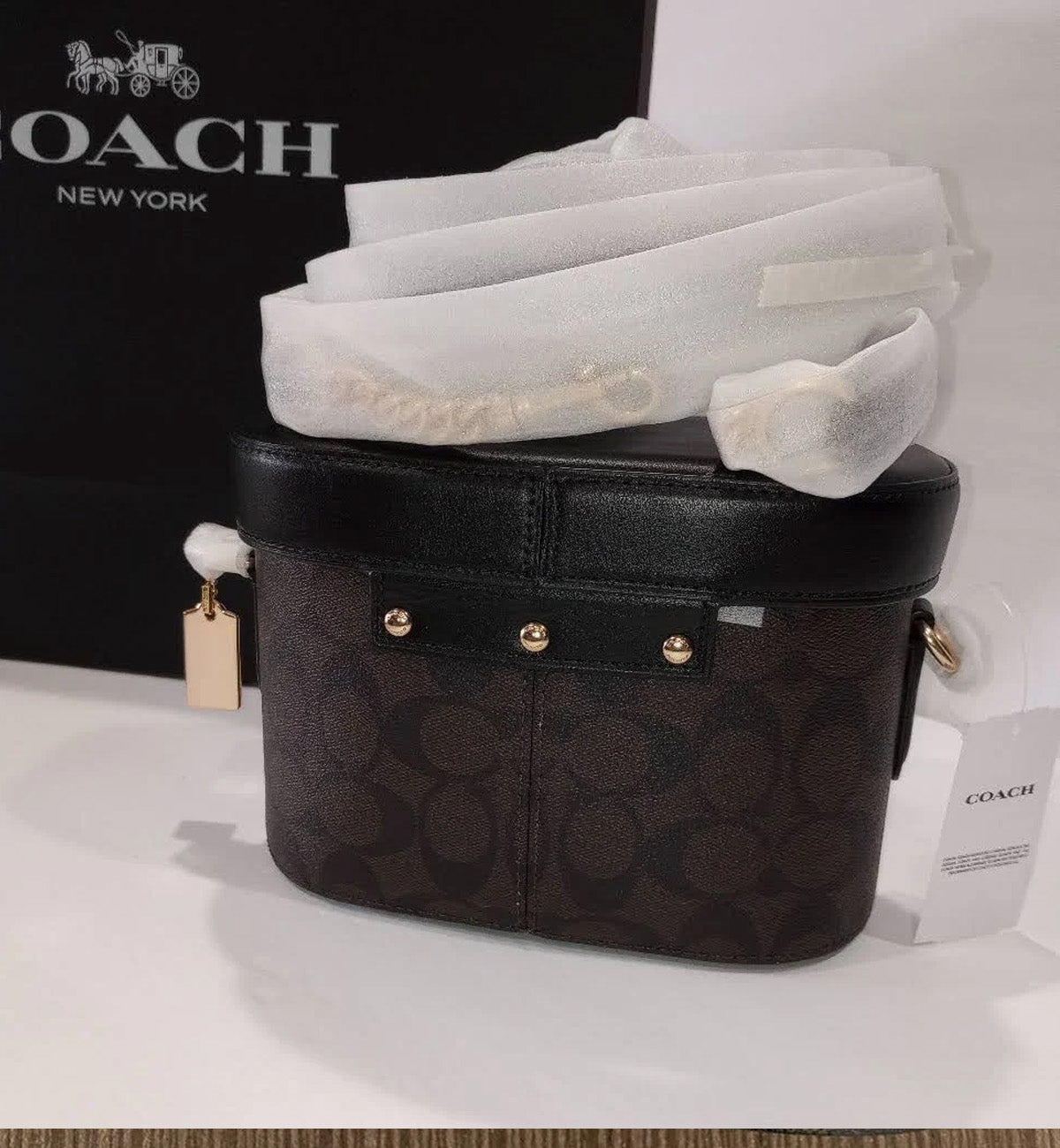 Coach Kay Crossbody Signature Canvas (Black Brown)