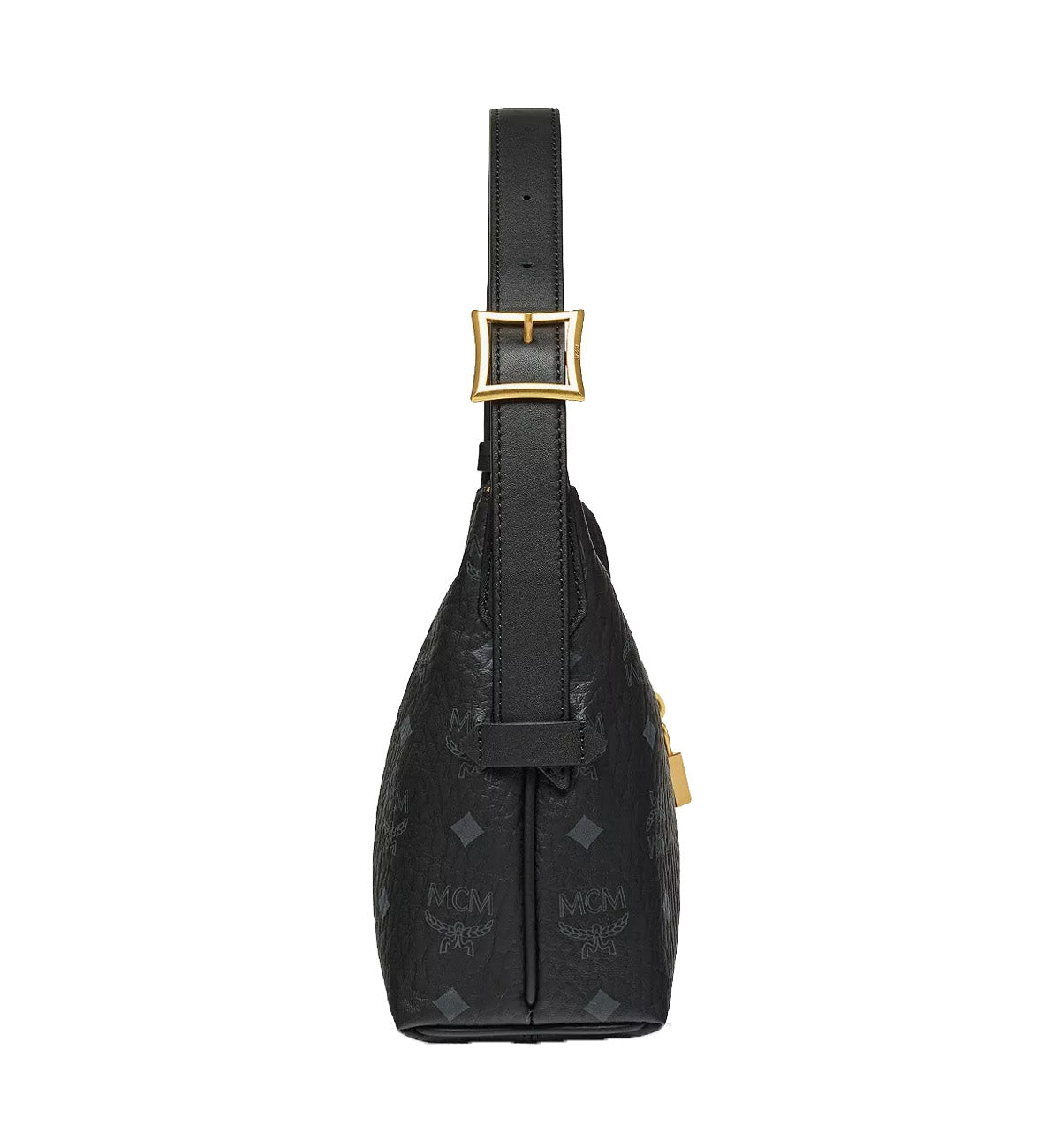 MCM Aren Hobo in Visetos (Black)