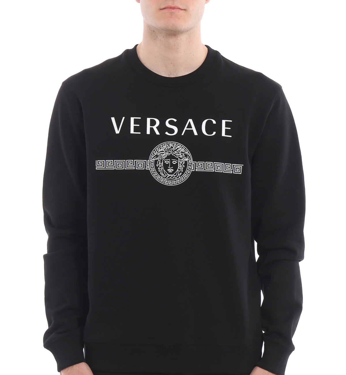 Versace Medusa Head Logo Print Sweatshirt (Black)