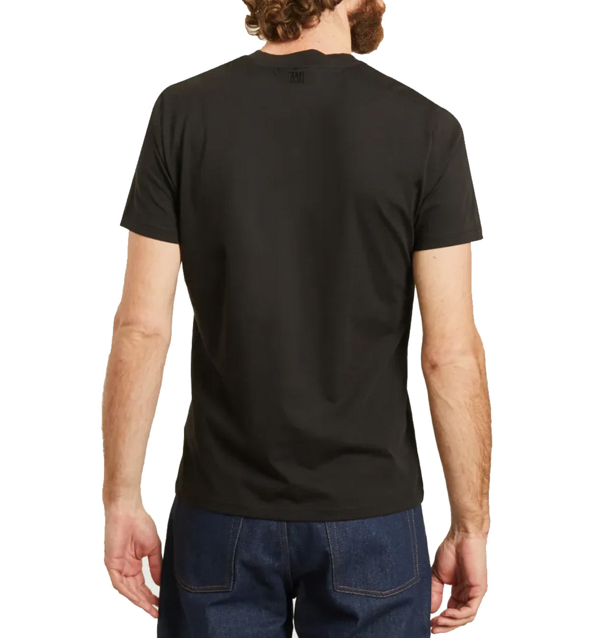 Ami de Coeur Embroidered Small Heart T-shirt (Black)