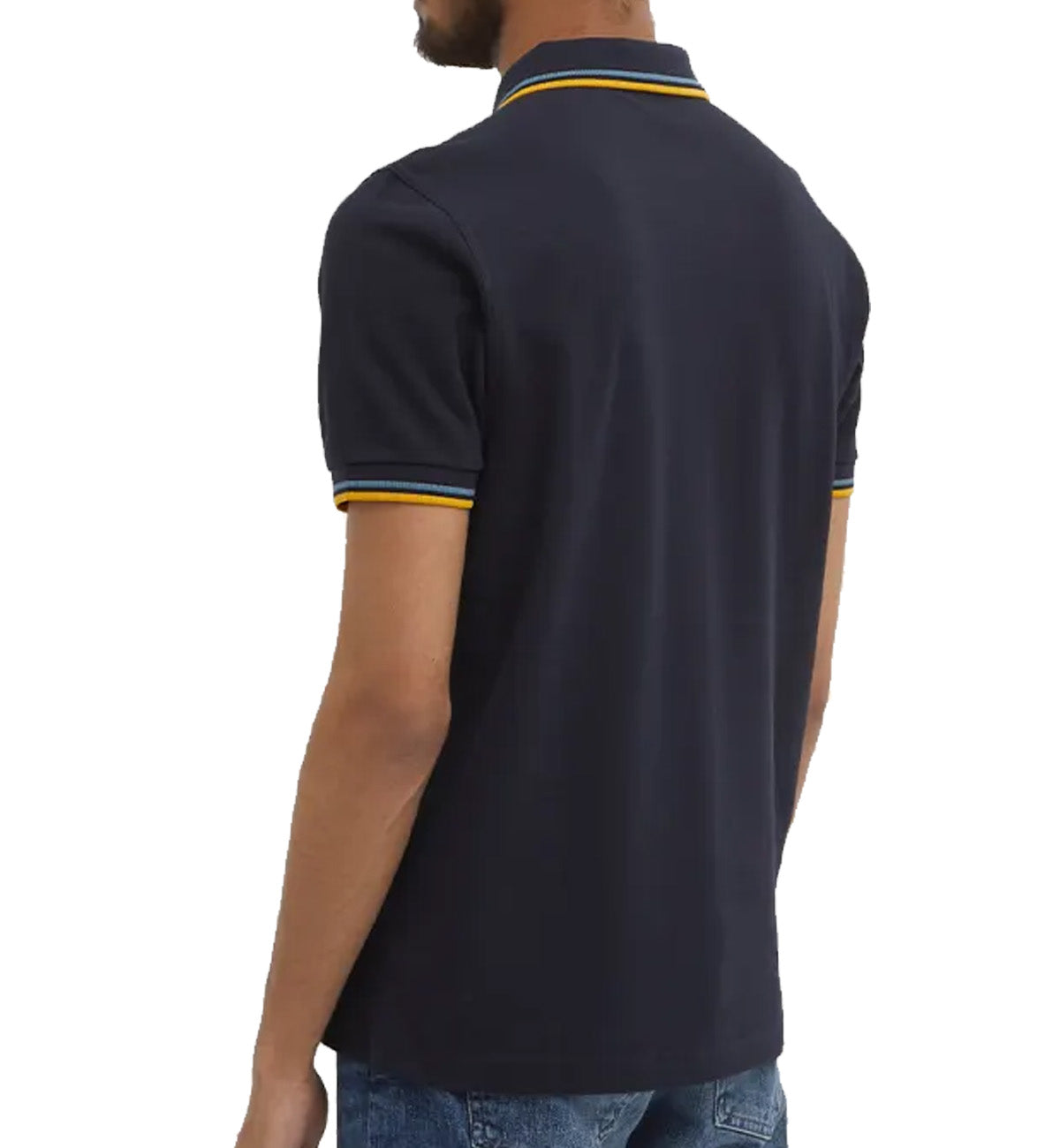 Fred Perry Golden Blue Stripe Midnight Blue Polo Shirt