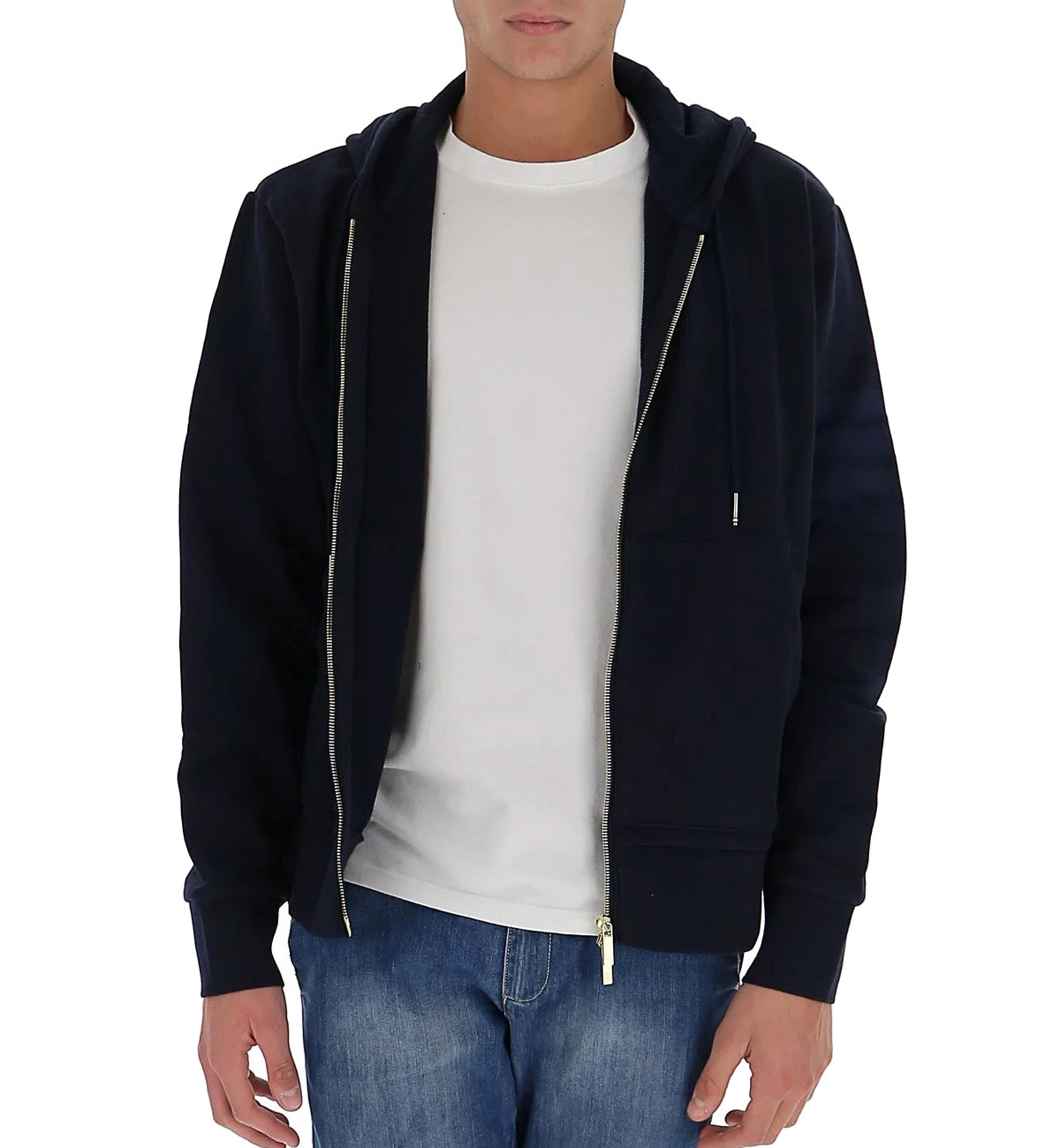 Thom Browne 4 Bar Raglan Crew Zip Hoodie (Navy)