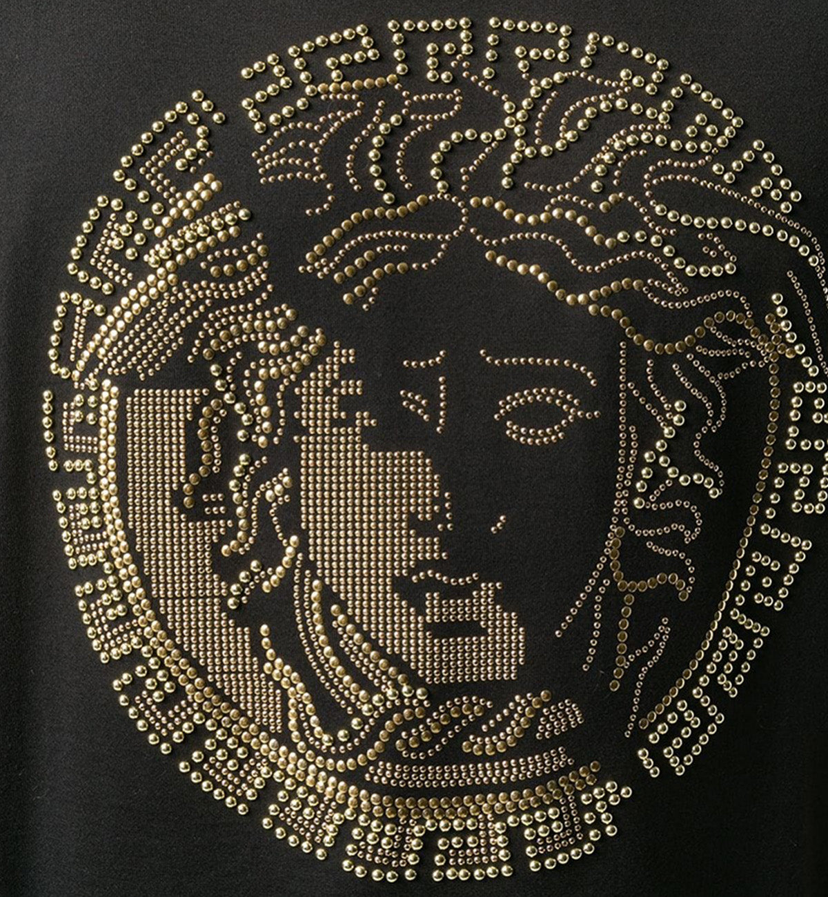 Versace Studded Medusa Tee (Black)