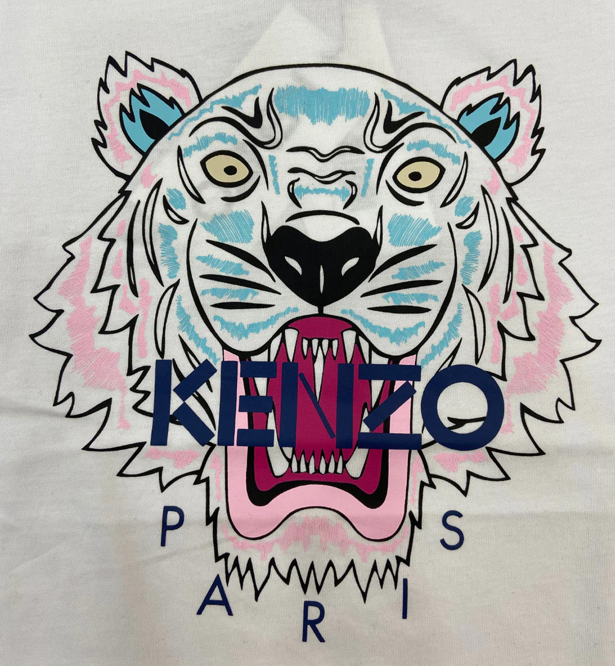 Kenzo Female Pink Blue Tiger T-Shirt