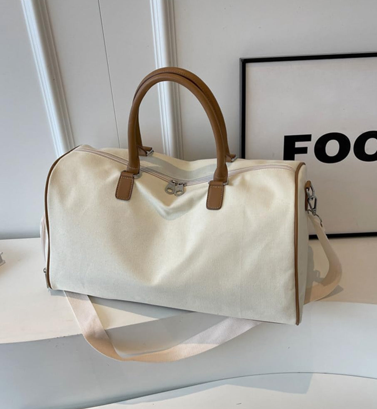 ResNonverba Star Duffel Bag (Cream)