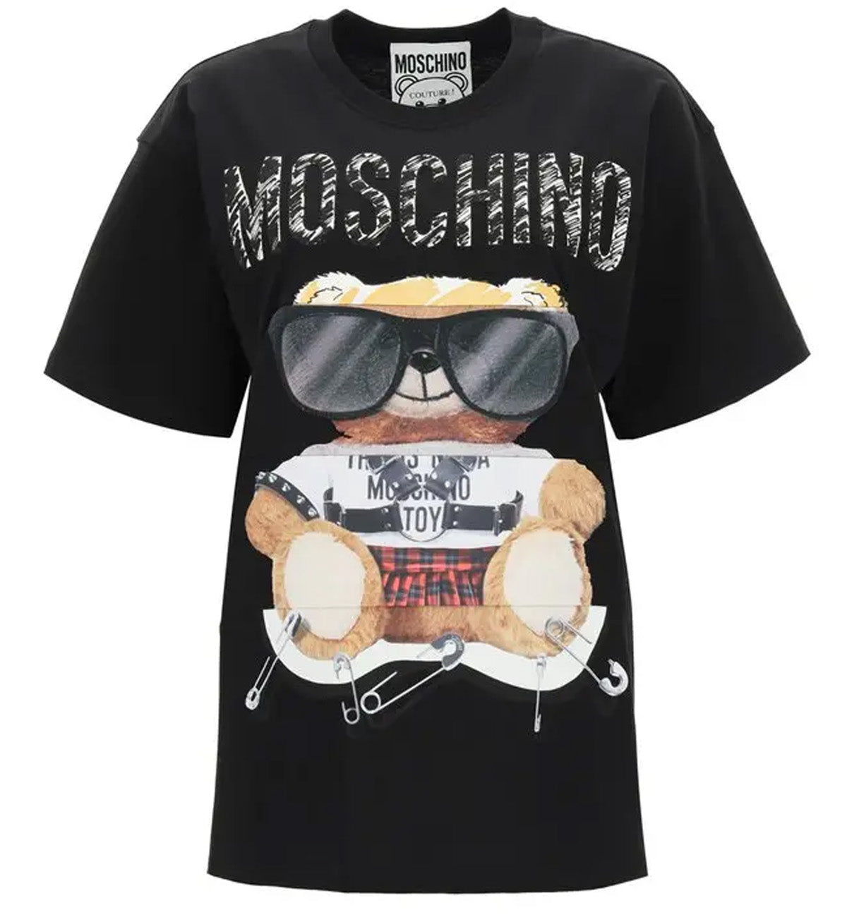 Moschino Mixed Teddy Bear Crew Neck T-Shirt (Black)