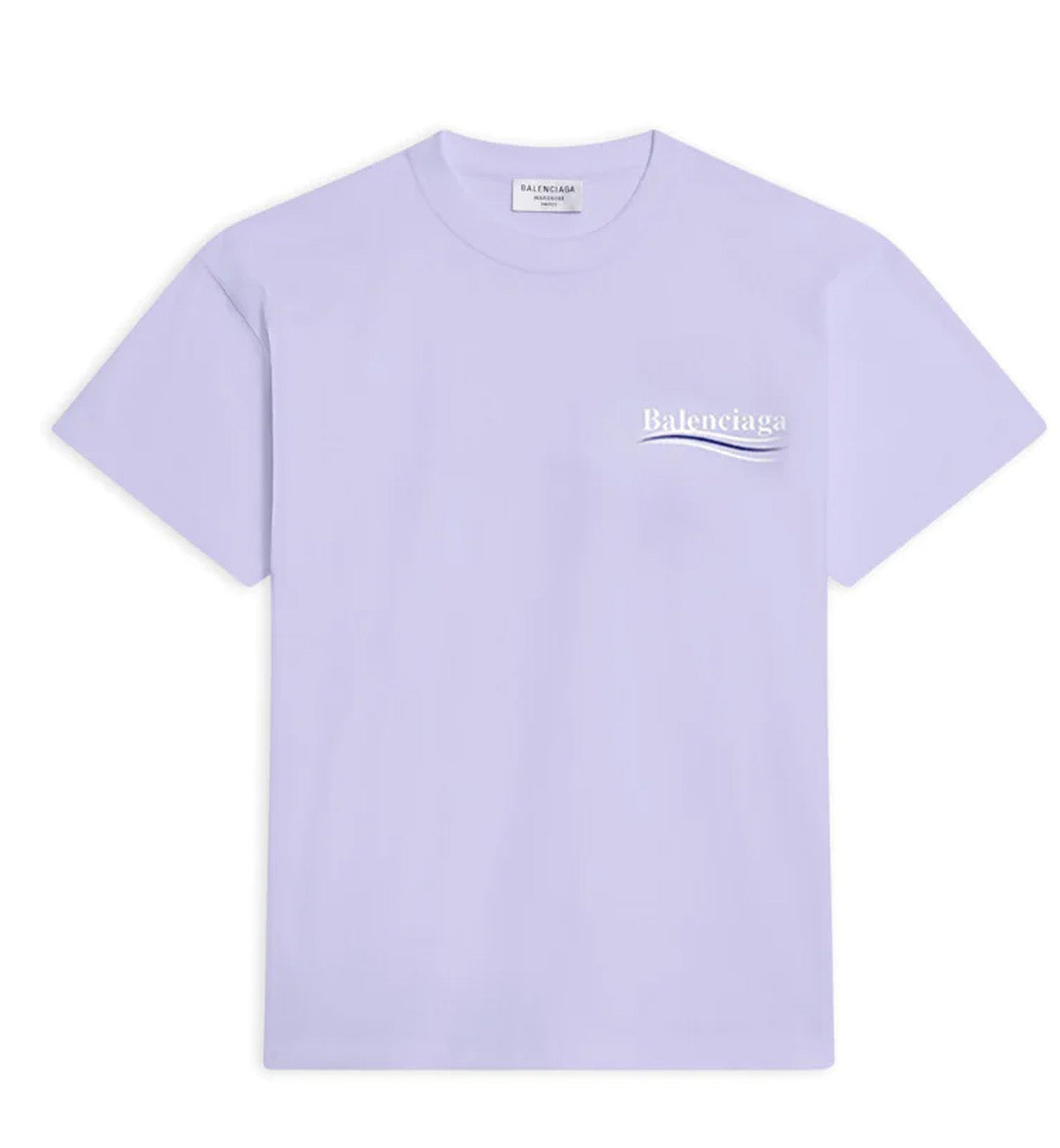 Balenciaga Political Campaign Embroidered Logo T-shirt (Light Purple)