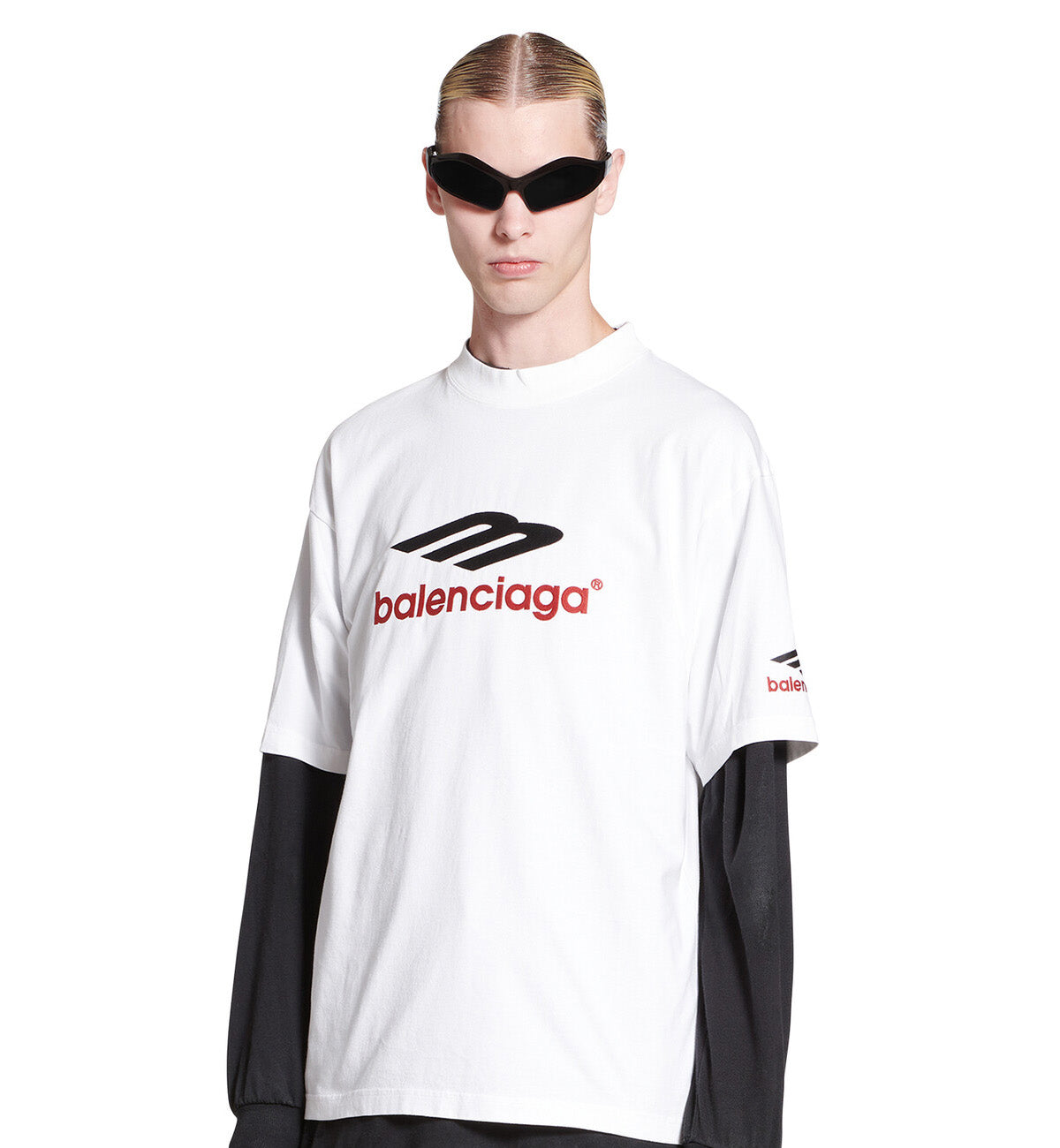 Balenciaga 3B Sports Icon T-shirt Medium Fit In White