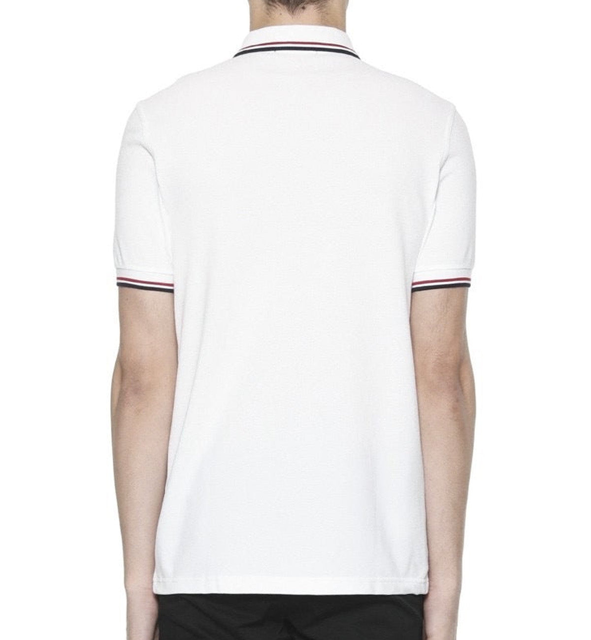 Fred Perry Black Red Stripe White Polo Shirt