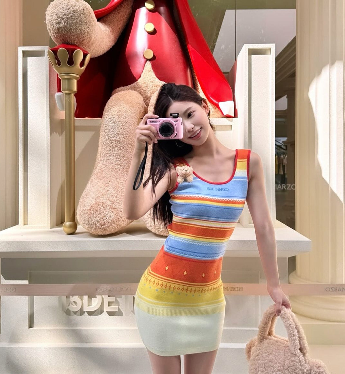 13DE MARZO Bohemian Stripe Dress (Color)