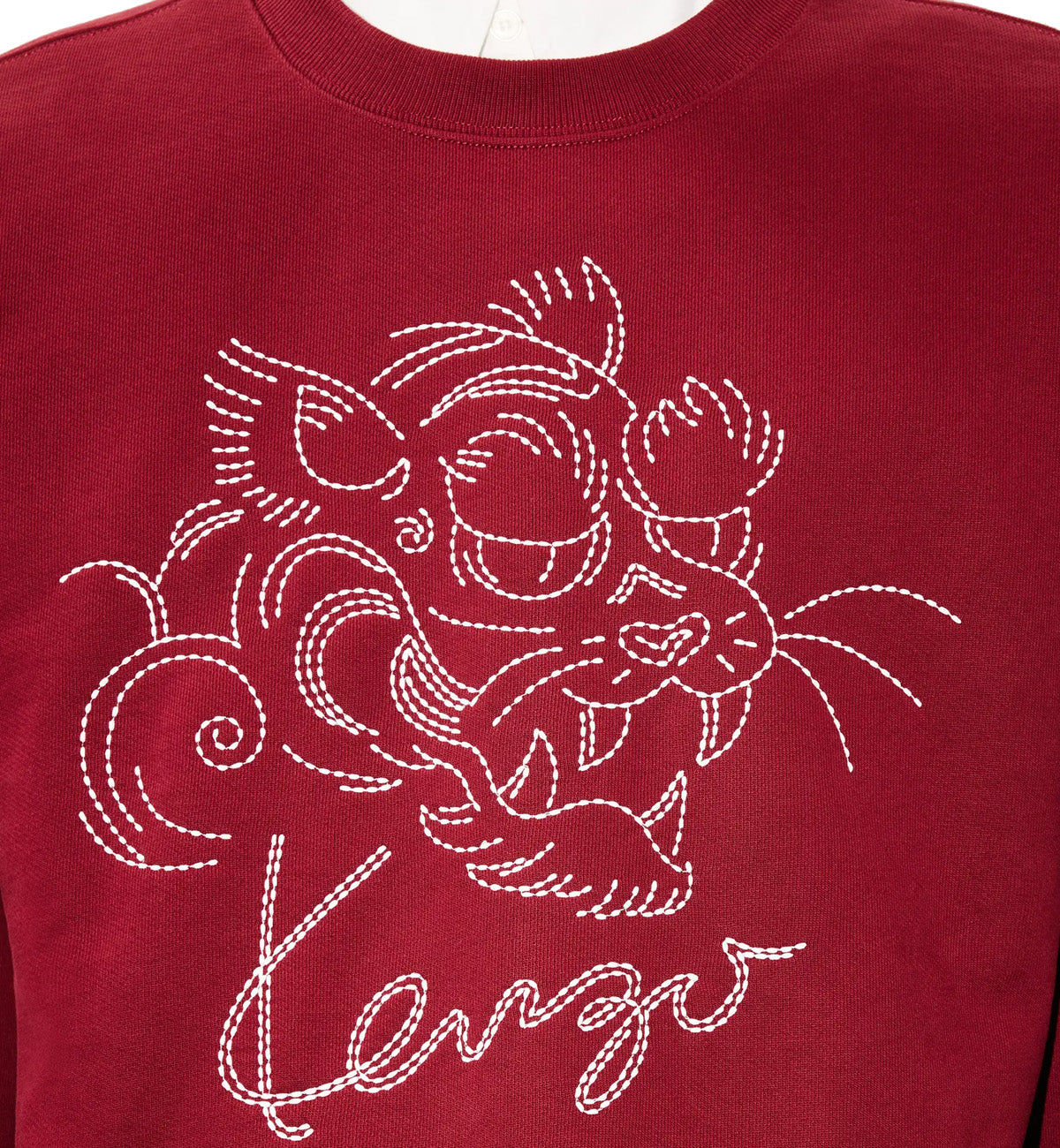 Kenzo Star Tiger Embroidered Sweatshirt (Bordeaux)