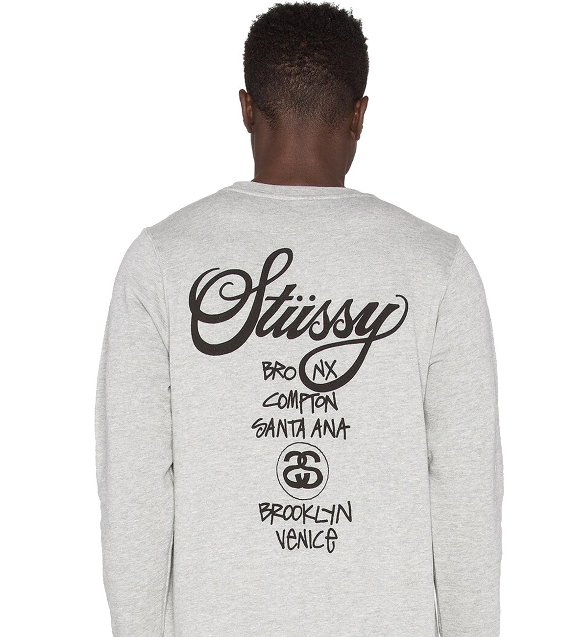 Stussy World Tour Crewneck Sweatshirt (Grey)