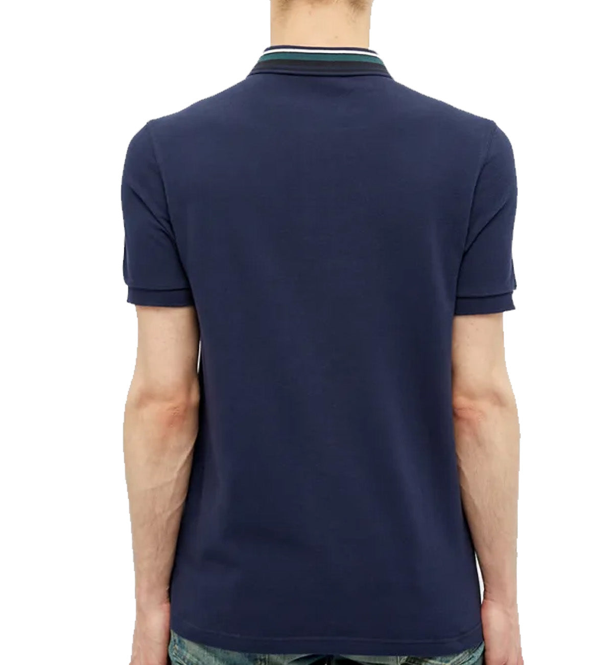 Fred Perry Green White Striped Blue Polo Shirt