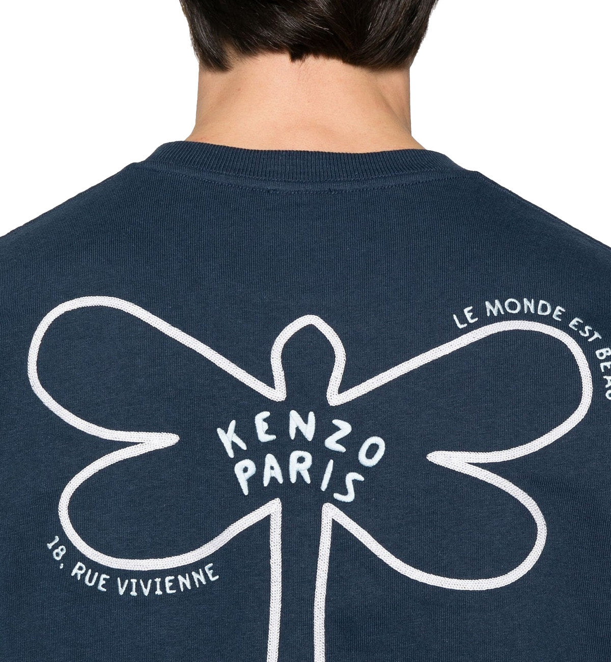 Kenzo Embroidered Dragonflies T-Shirt (Blue)