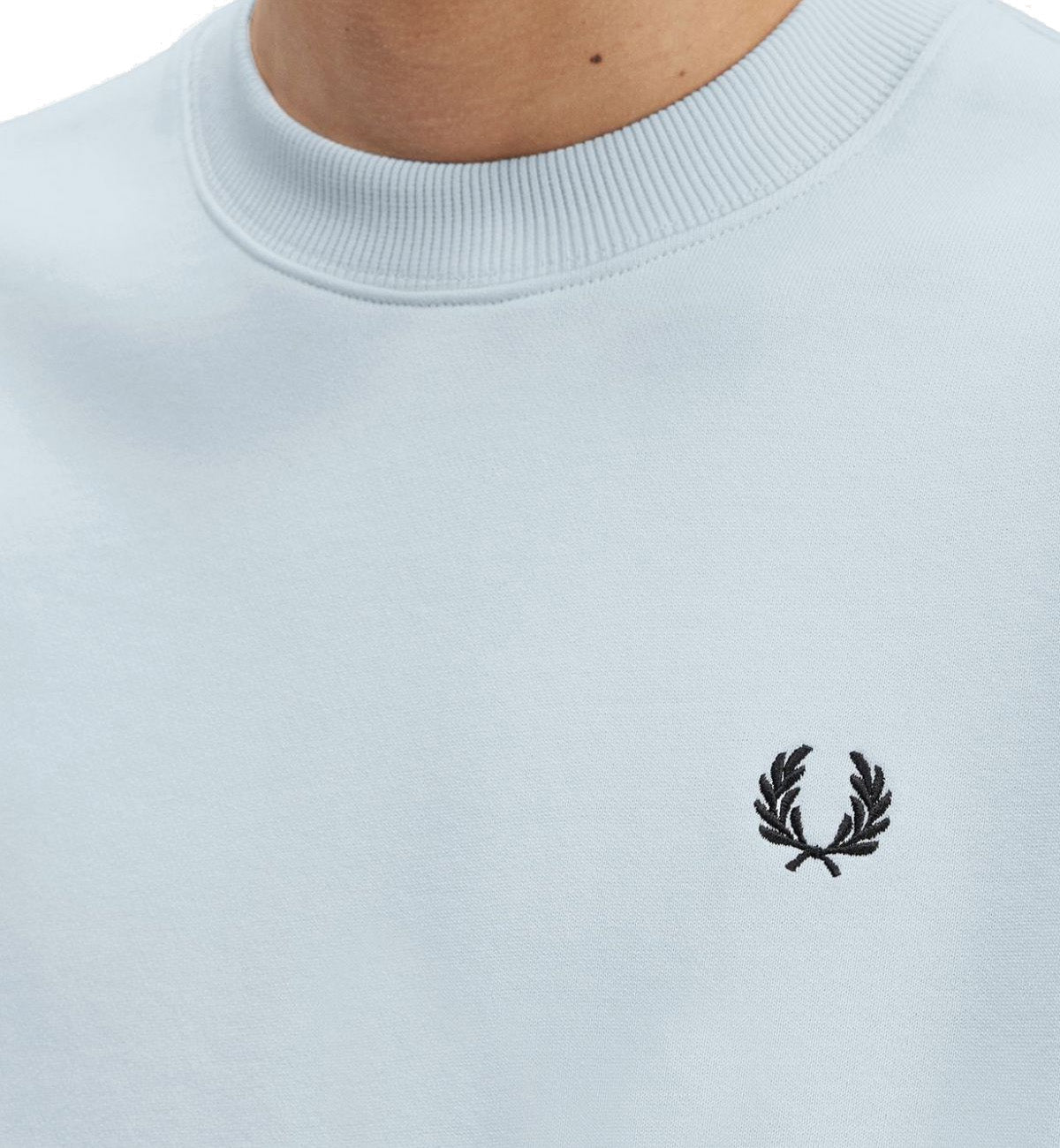 Fred Perry Crew Neck Sweatshirt (Light Ice)