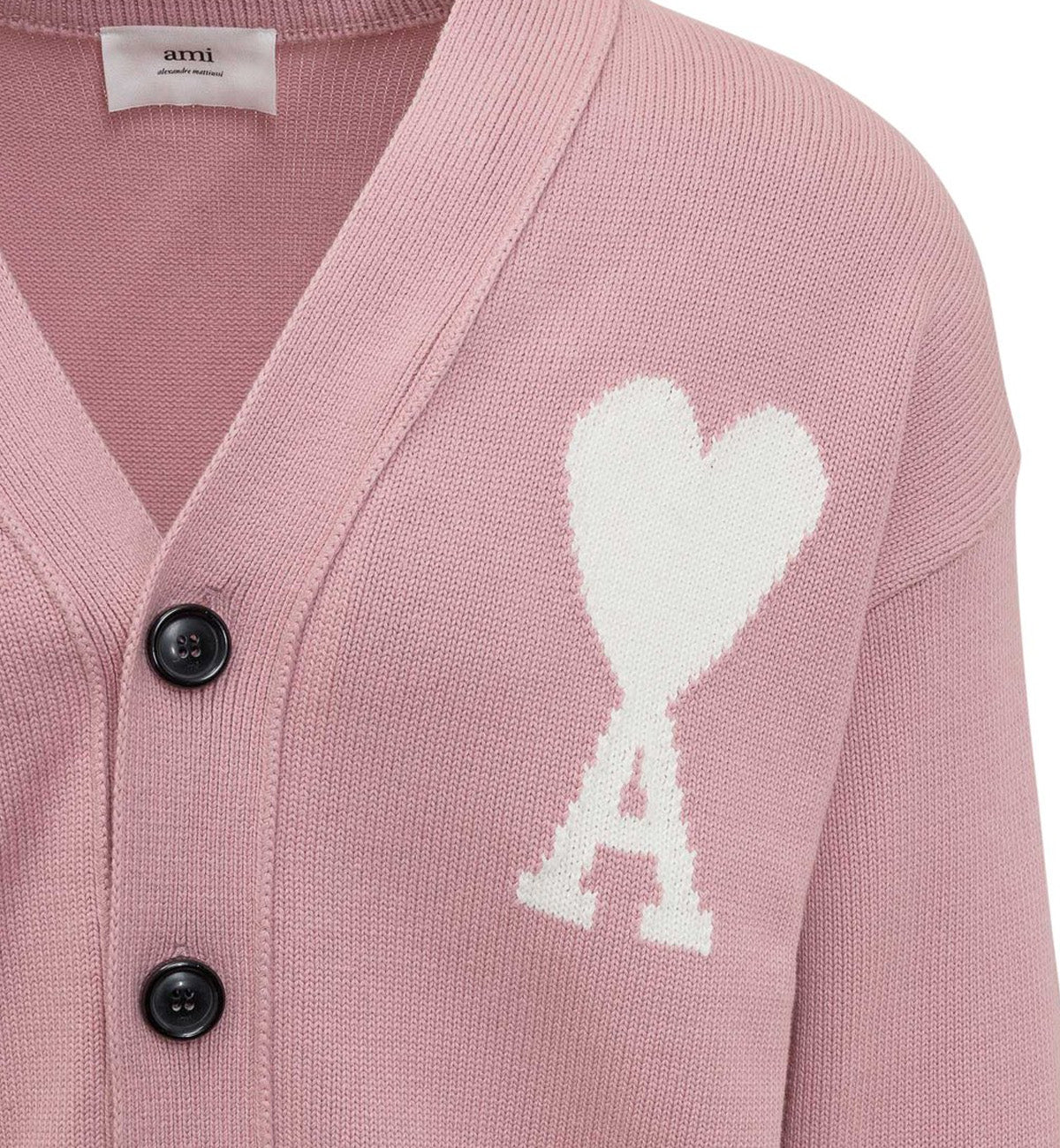 Ami Paris Cardigan Button Jacket (Pink)