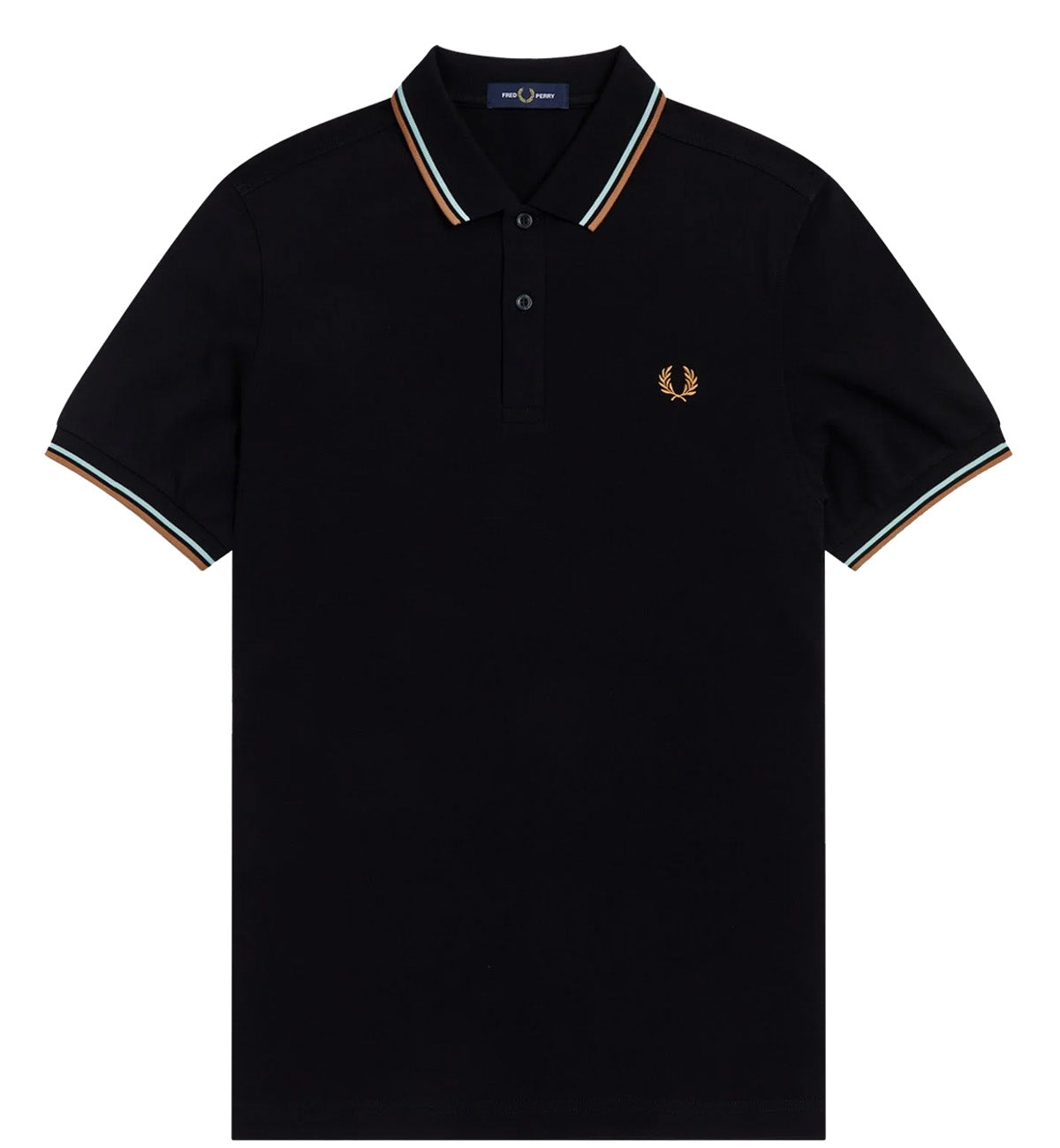 Fred Perry Orange Ice Stripe Black Polo Shirt