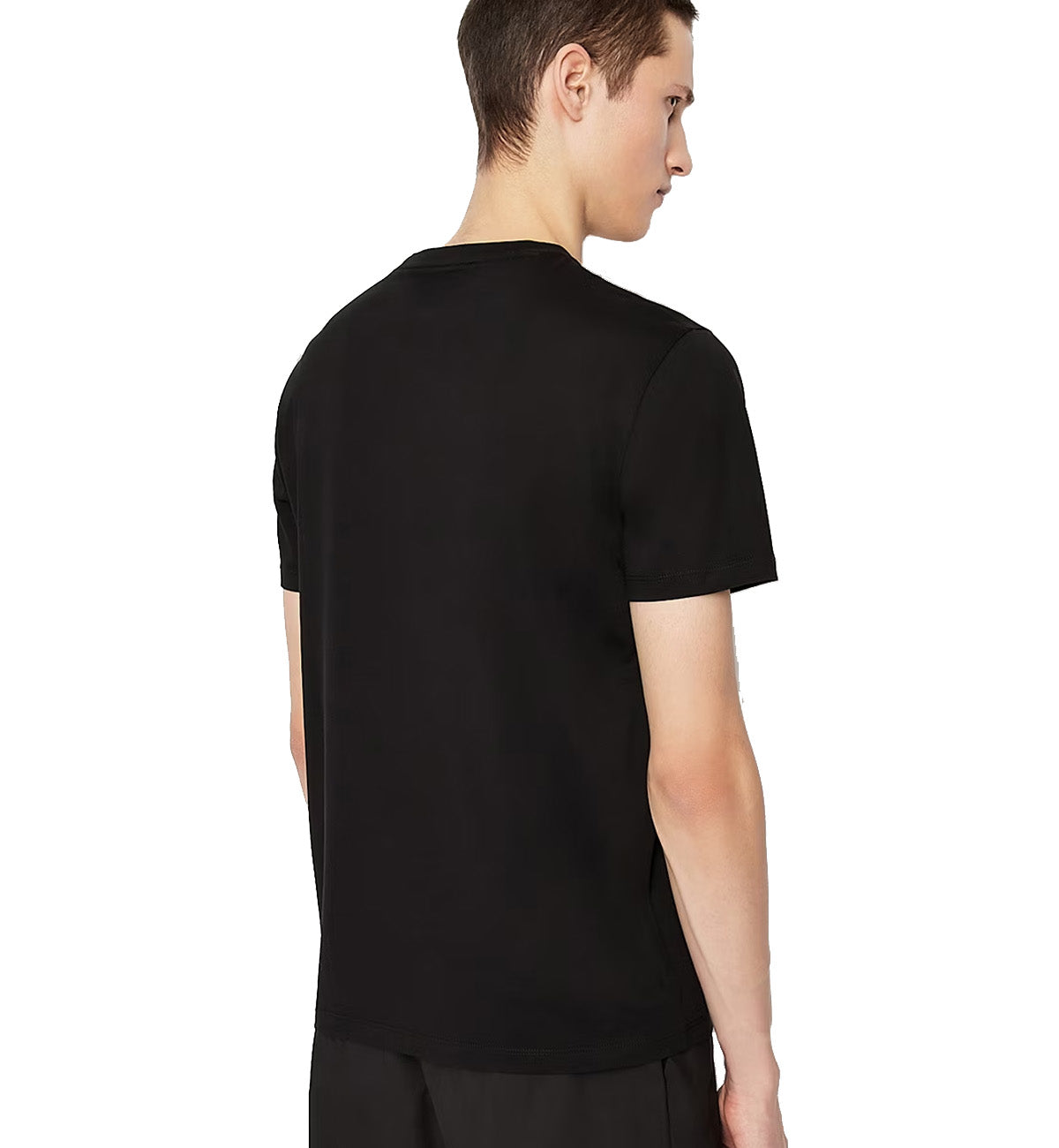 Armani Exchange Center Crew Logo Tee (Black)