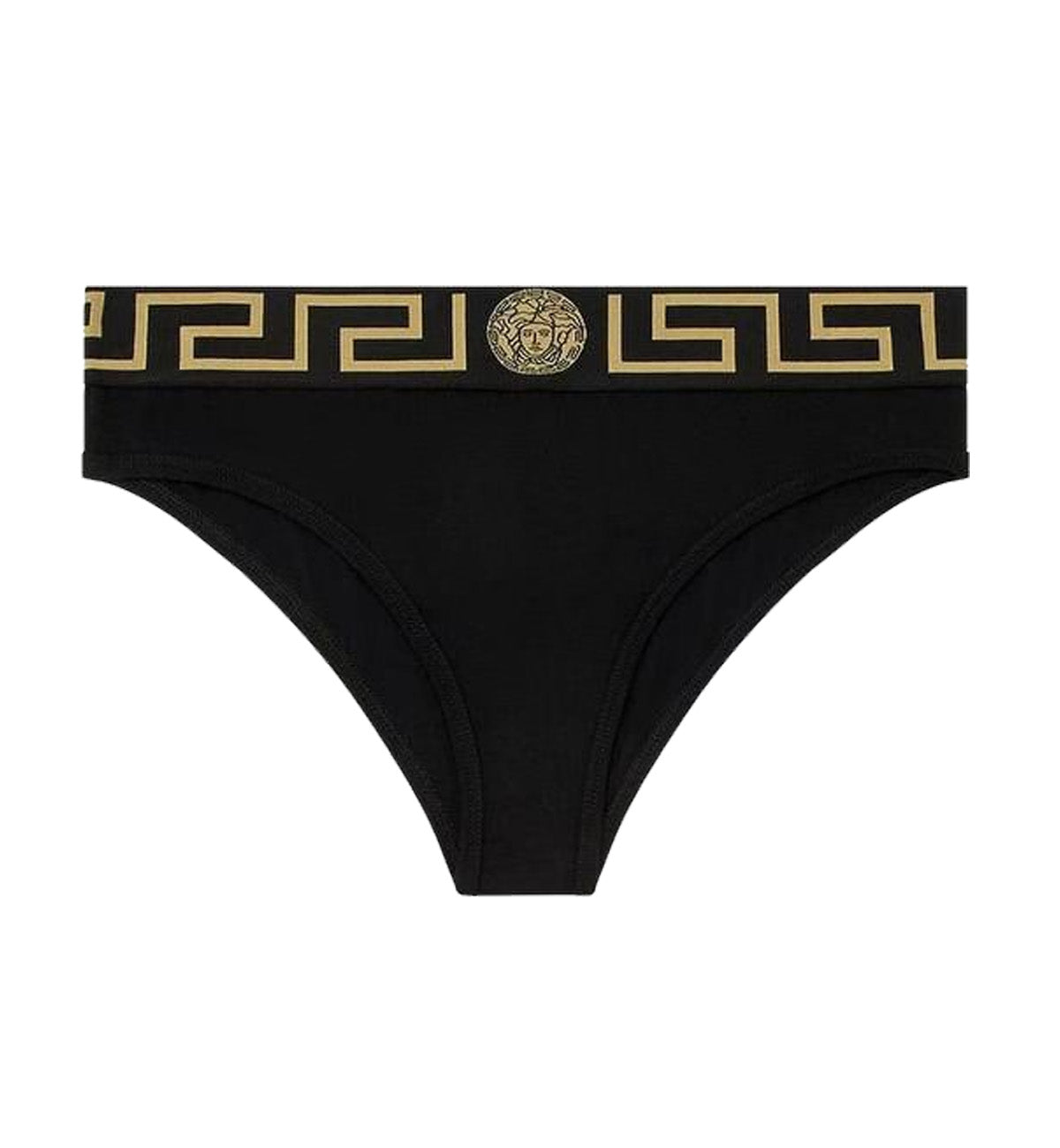 Versace Black Greca Swimsuit Panties