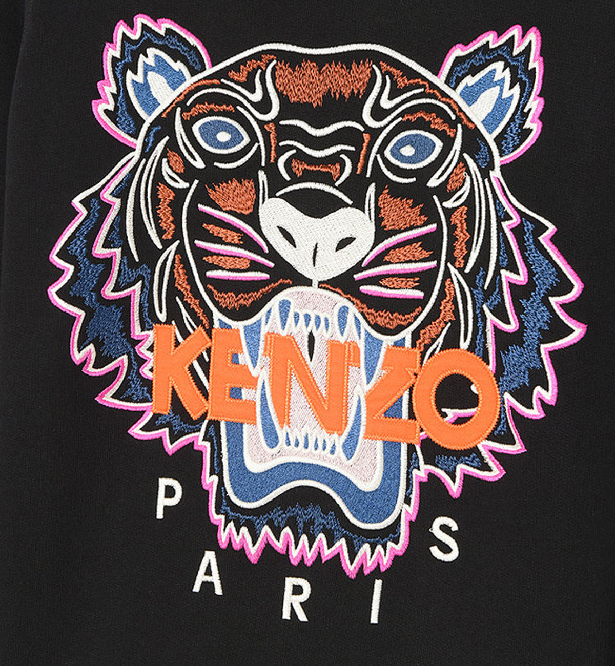 Kenzo Pink Red Embroidered Tiger Logo Sweatshirt