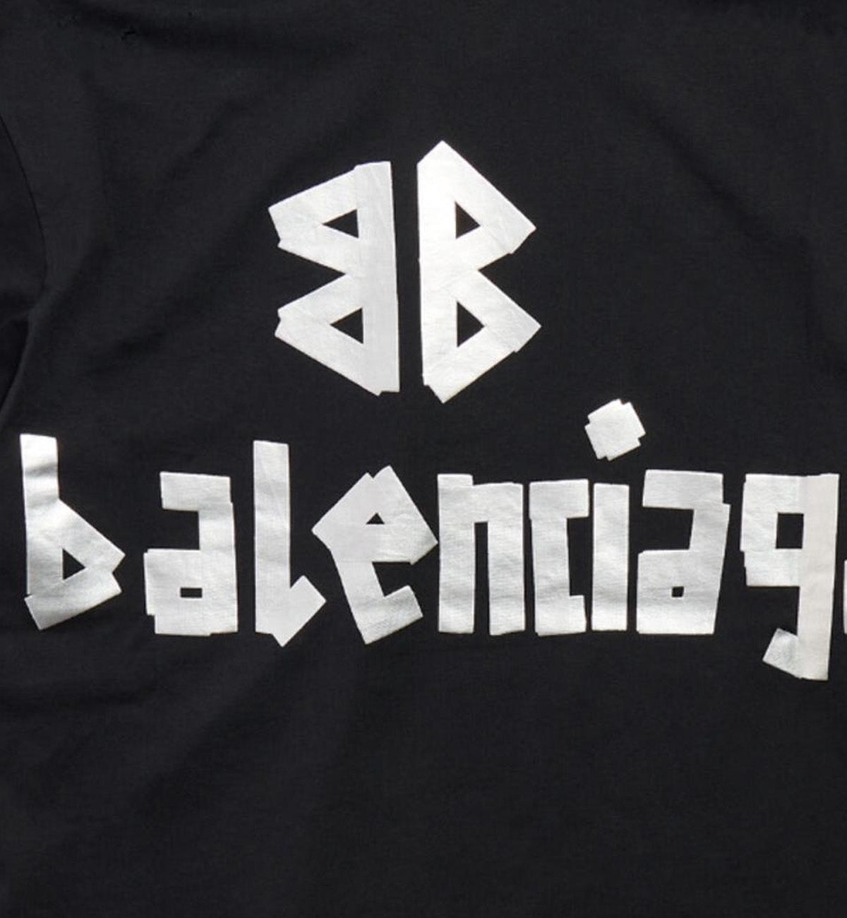 Balenciaga White Tape T-Shirt (Black)