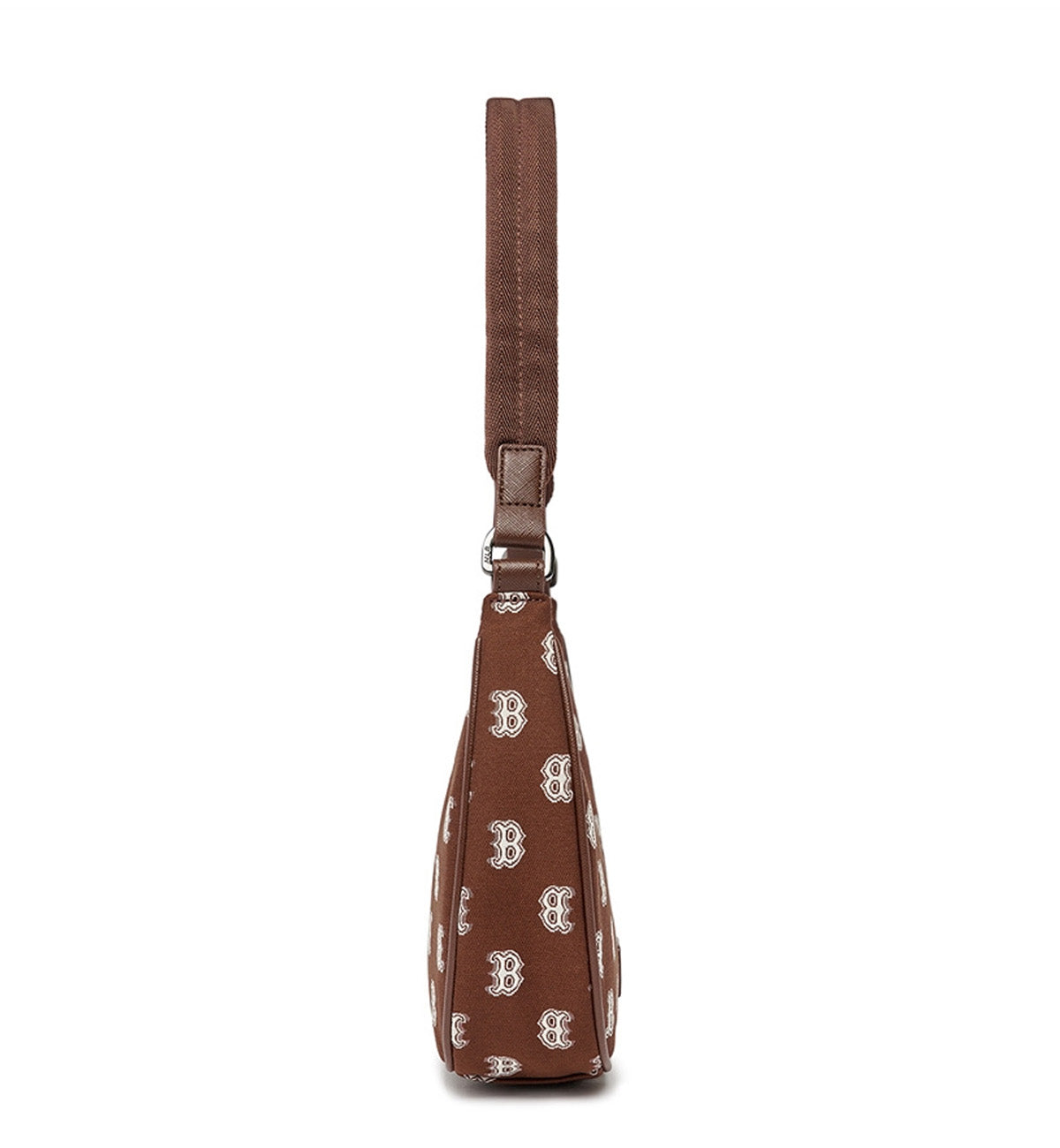 MLB Big Classic Monogram Jacquard L-Hobo Bag (Brown Blue)