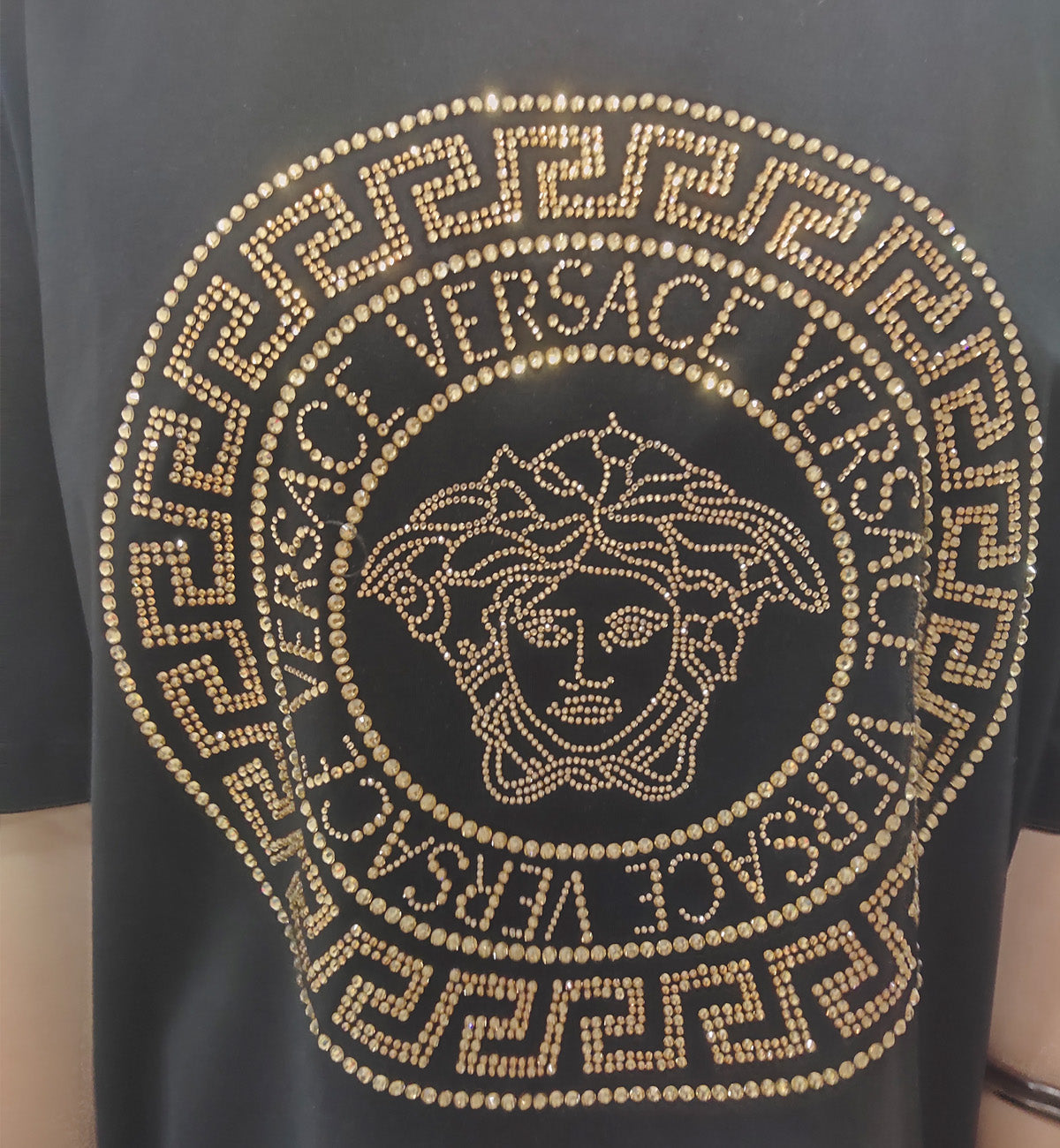 Versace Small Golden Medusa Tee (Black)