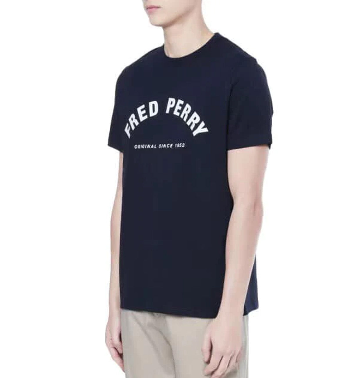 Fred Perry Arch Branded T-Shirt (Navy Blue)