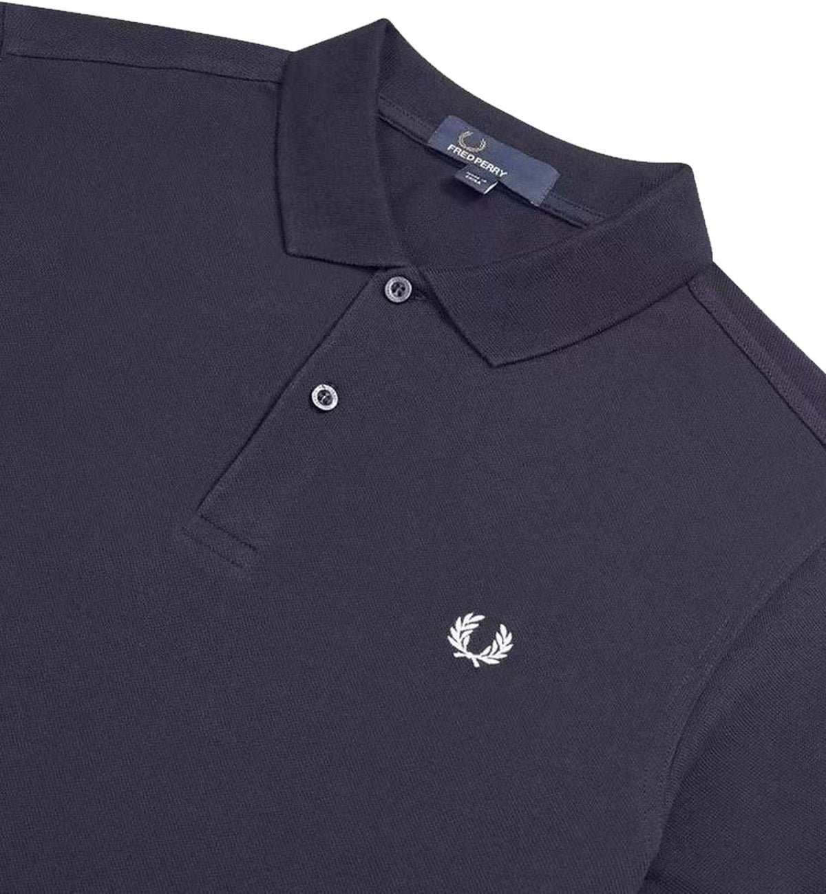 Fred Perry Textured Knit Polo T-shirt - Dark Blue