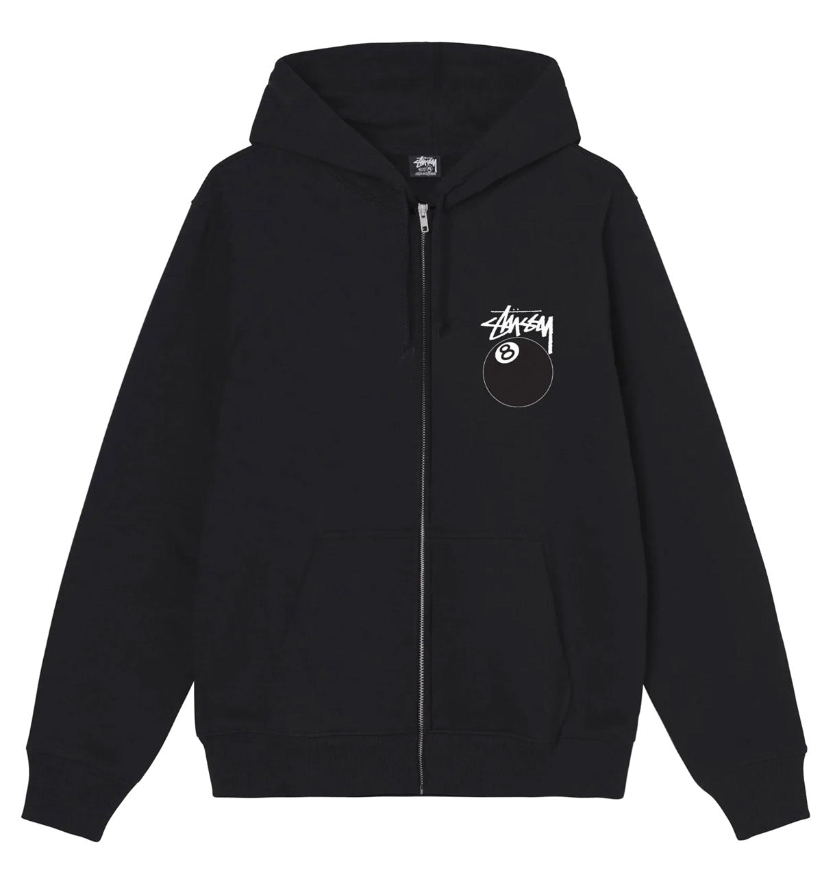 Stussy 8 Ball Zip Hoodie (Black)