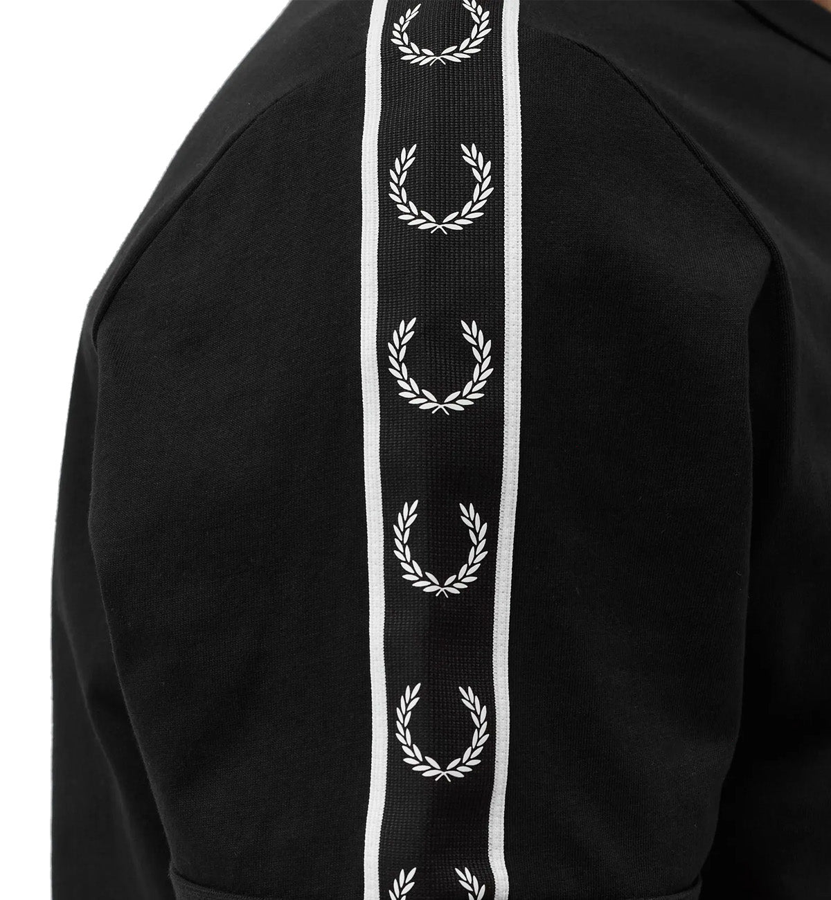 Fred Perry Taped Shoulder Tee - Black