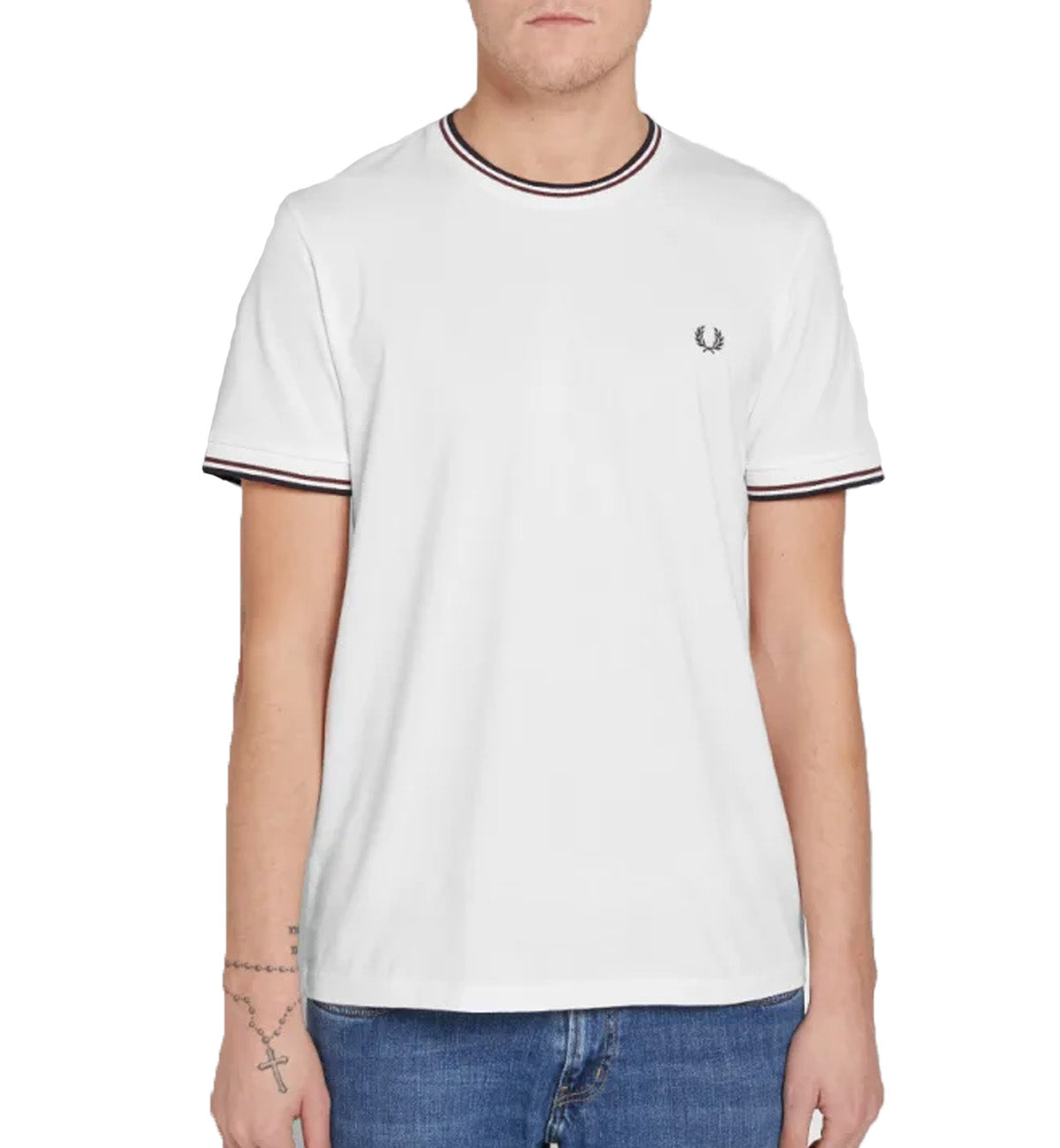Fred Perry Red & Black Twin Tipped T-Shirt