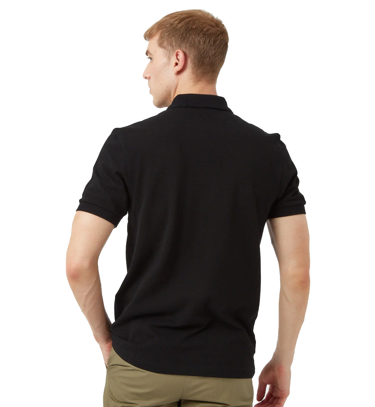 Fred Perry Textured Knit Polo T-shirt - Black