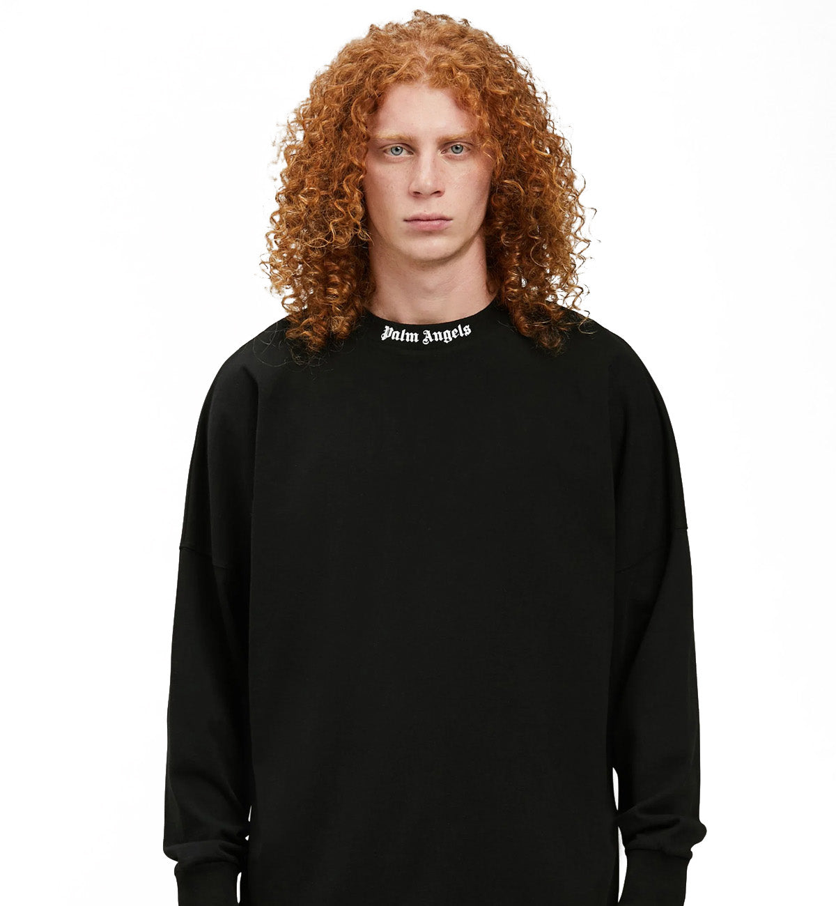 Palm Angel Logo-Print Long Sleeved Sweatshirt (Black)