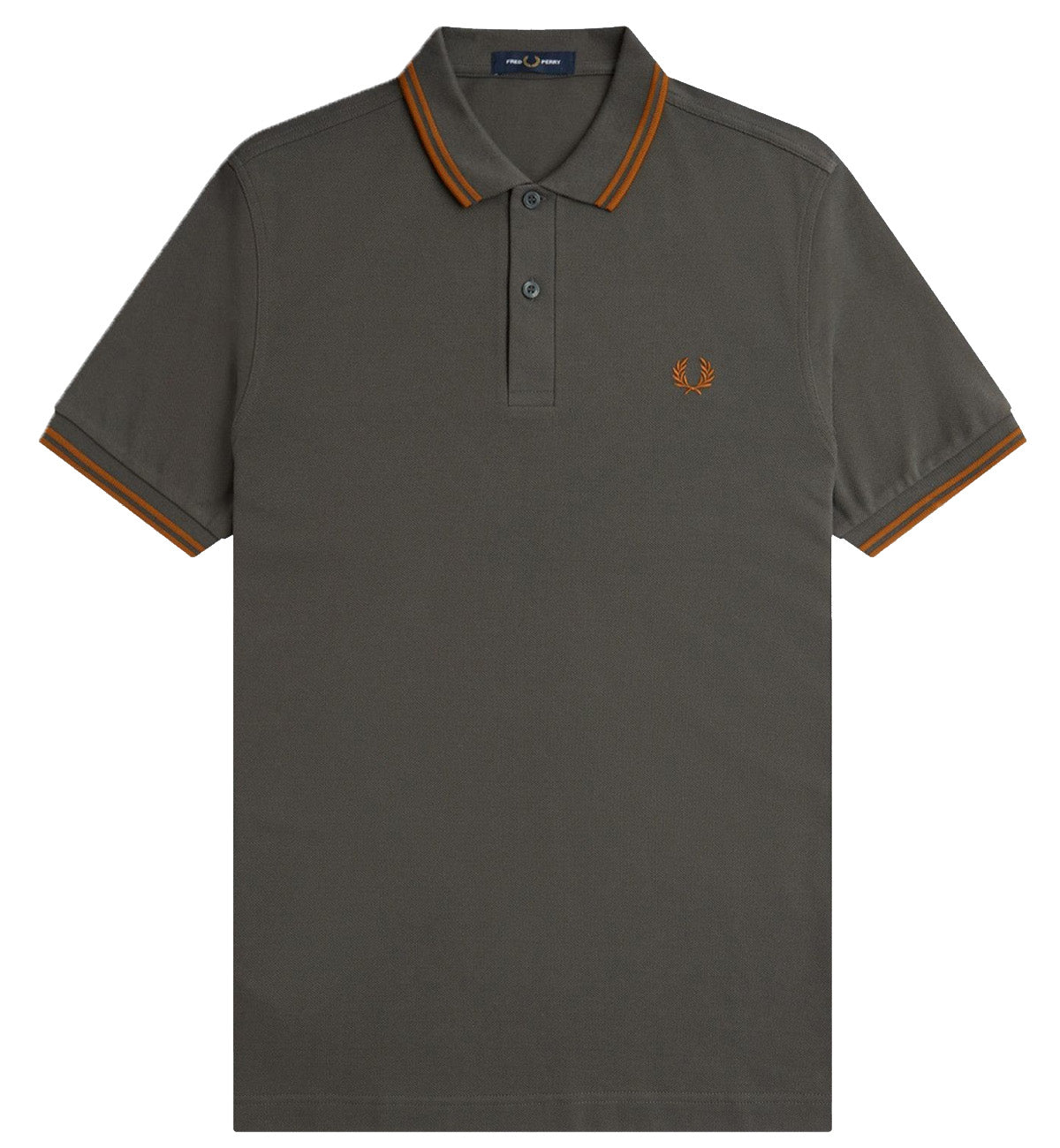 Fred Perry Bronze Double Stripe Polo Grey Shirt