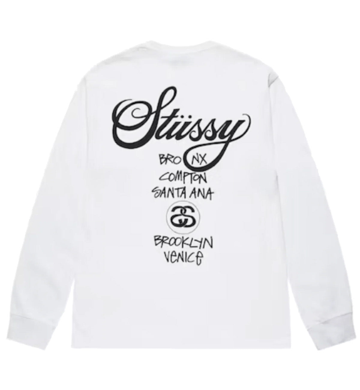 Stussy World Tour Crewneck Sweatshirt (White)