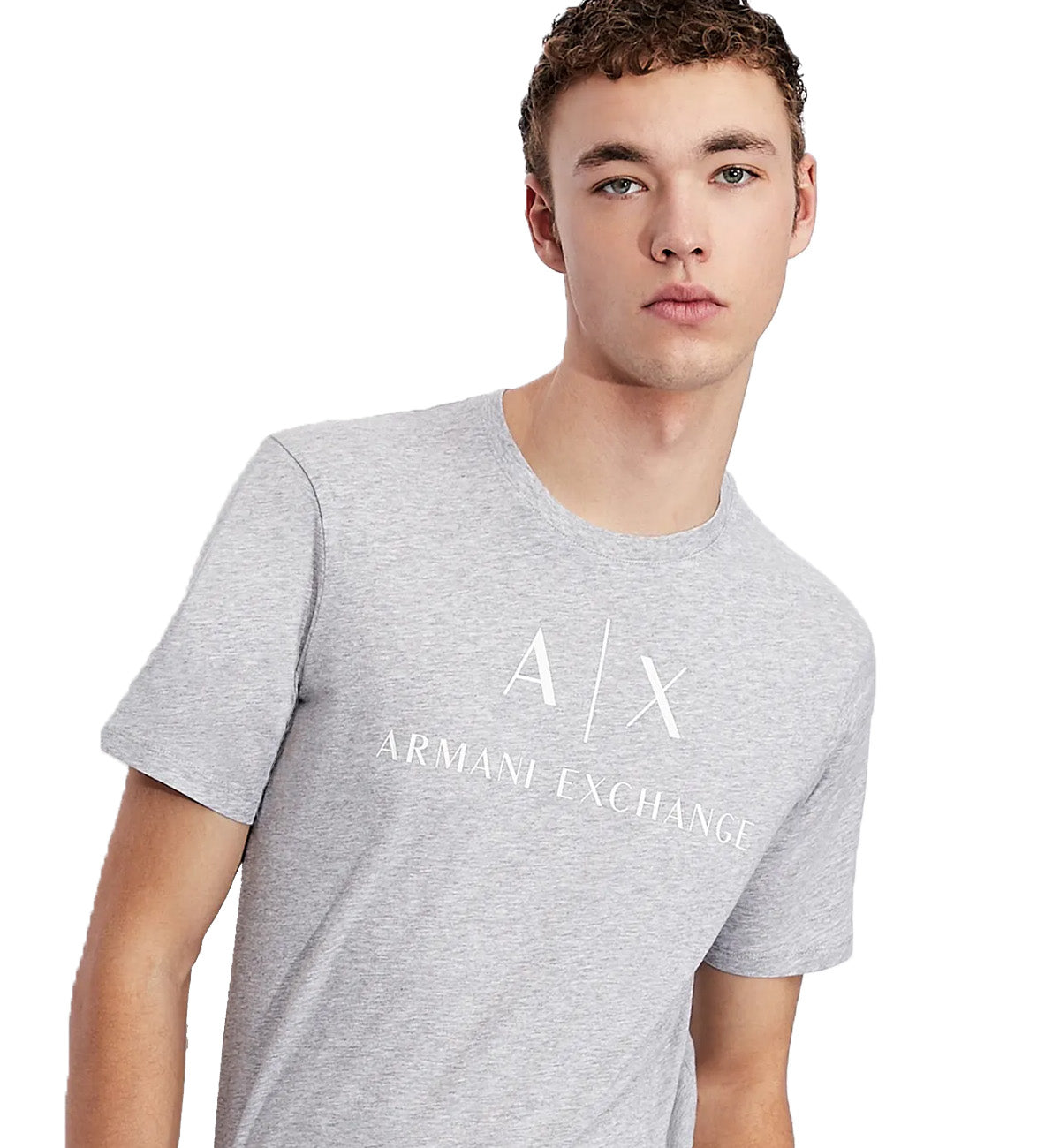Armani Exchange Slim Fit Center Logo Tee (Grey)