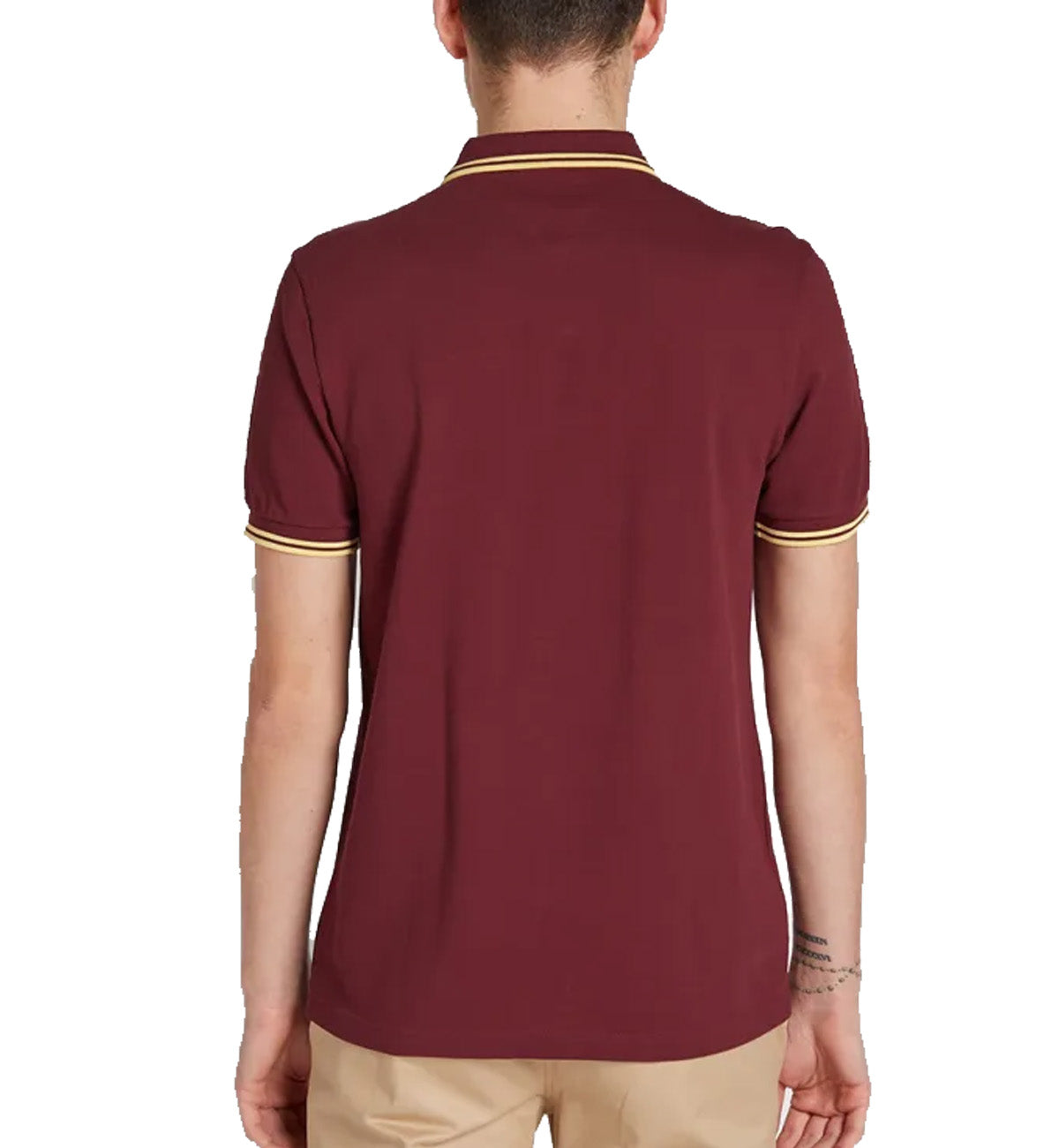 Fred Perry Yellow Double Plum Polo Shirt