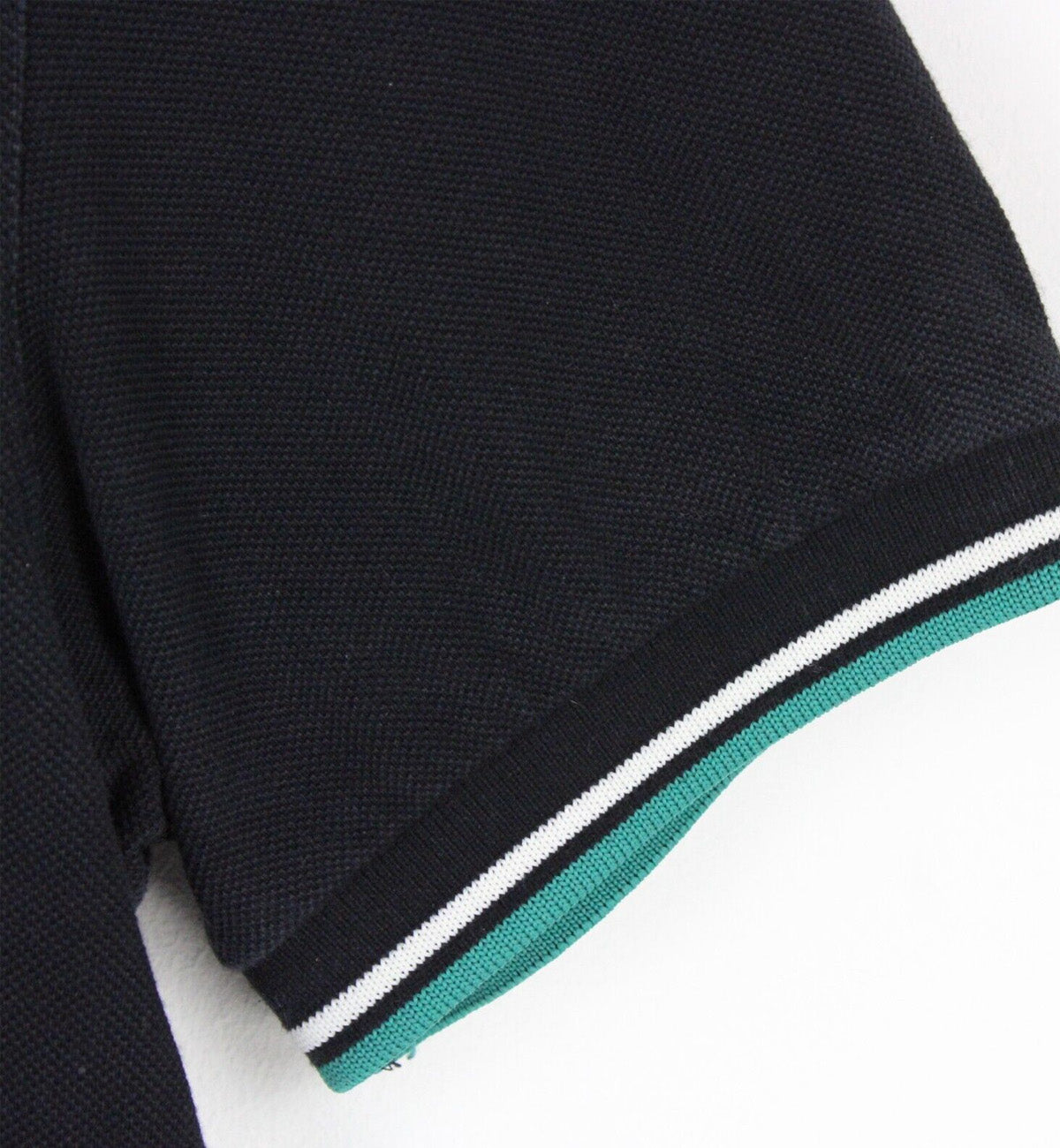 Fred Perry Keppel White Stripe Black Polo Shirt