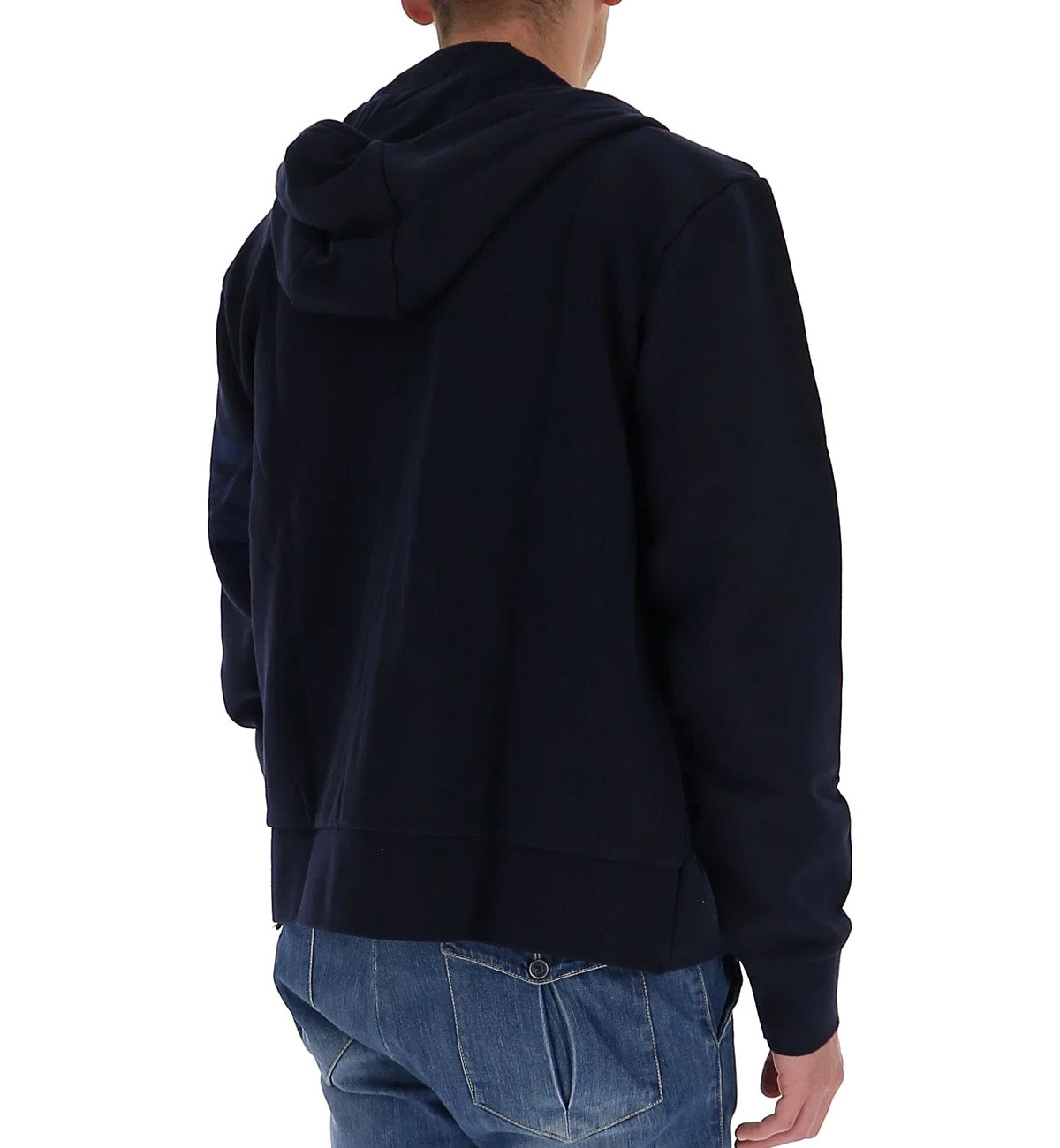 Thom Browne 4 Bar Raglan Crew Zip Hoodie (Navy)