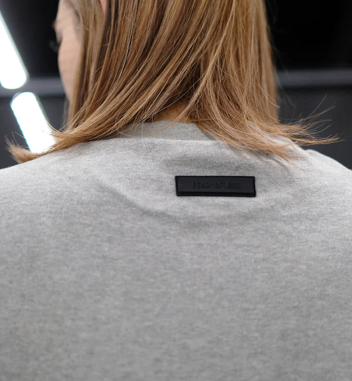 Fear of God Essentials SS23 Bonded Logo Dubai Exclusive Tee (Dark Oatmeal Heather)