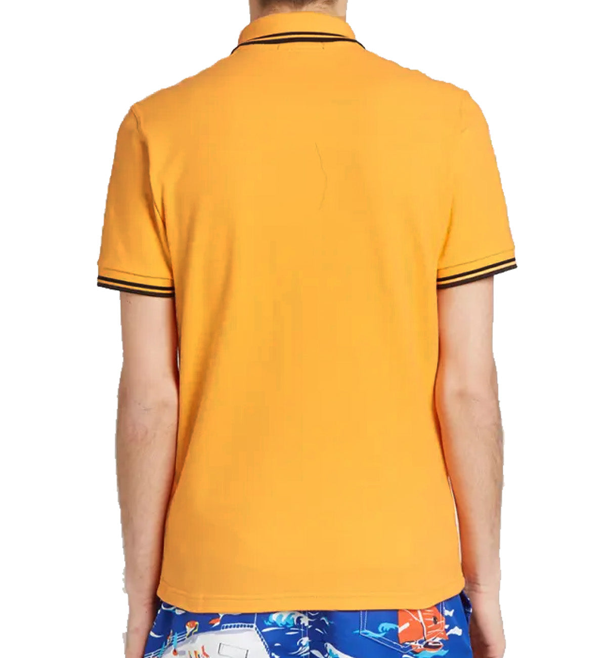 Fred Perry Black Double Stripe Polo Gold Shirt