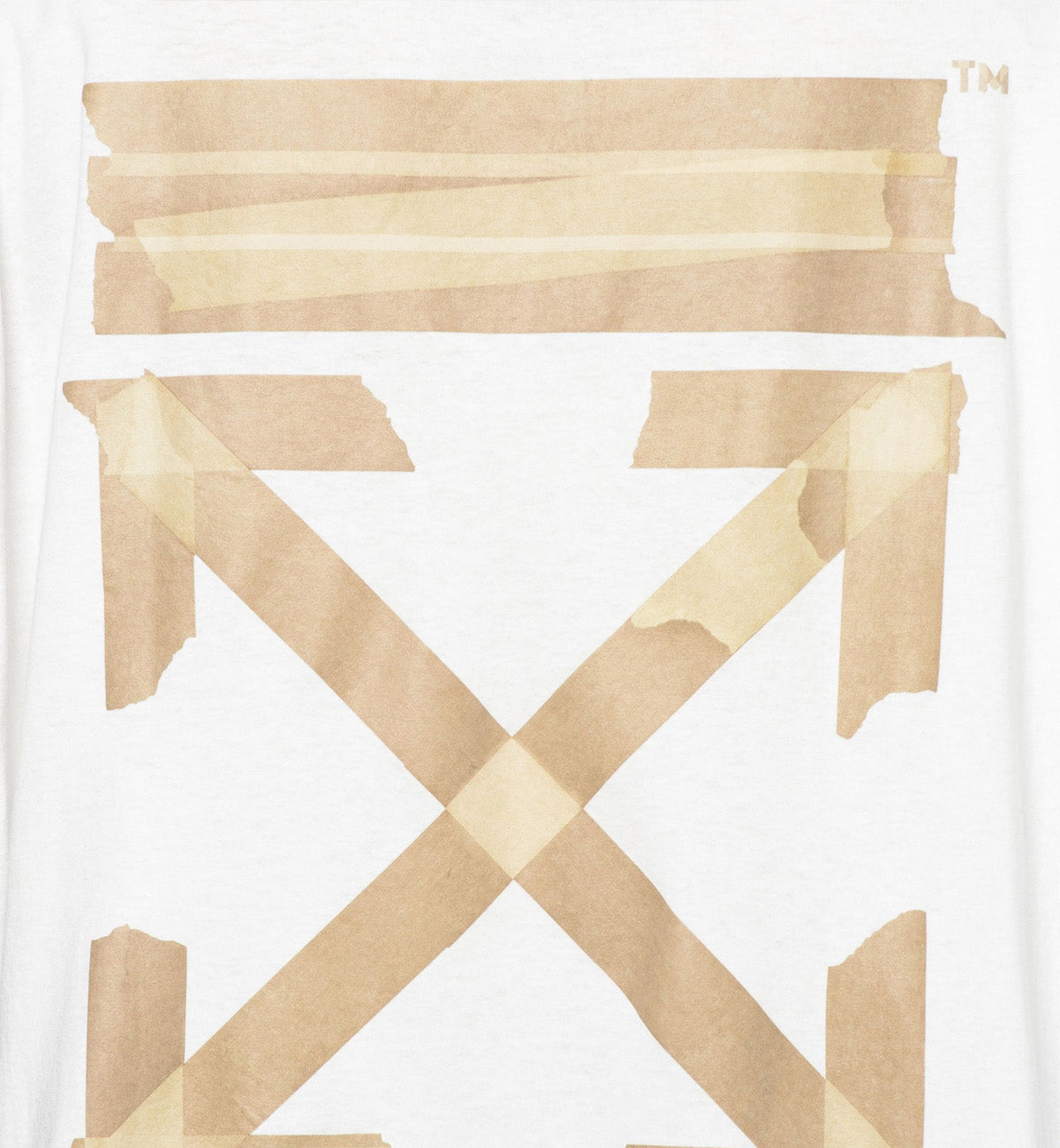 Off-White Beige Tape Arrow Tee (White)