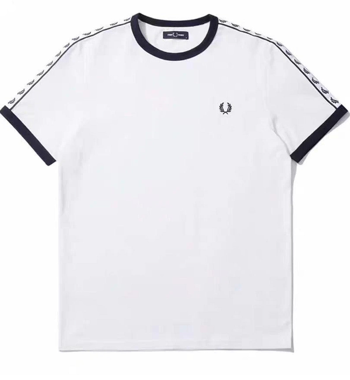 Fred Perry Taped Ringer Tee (White)