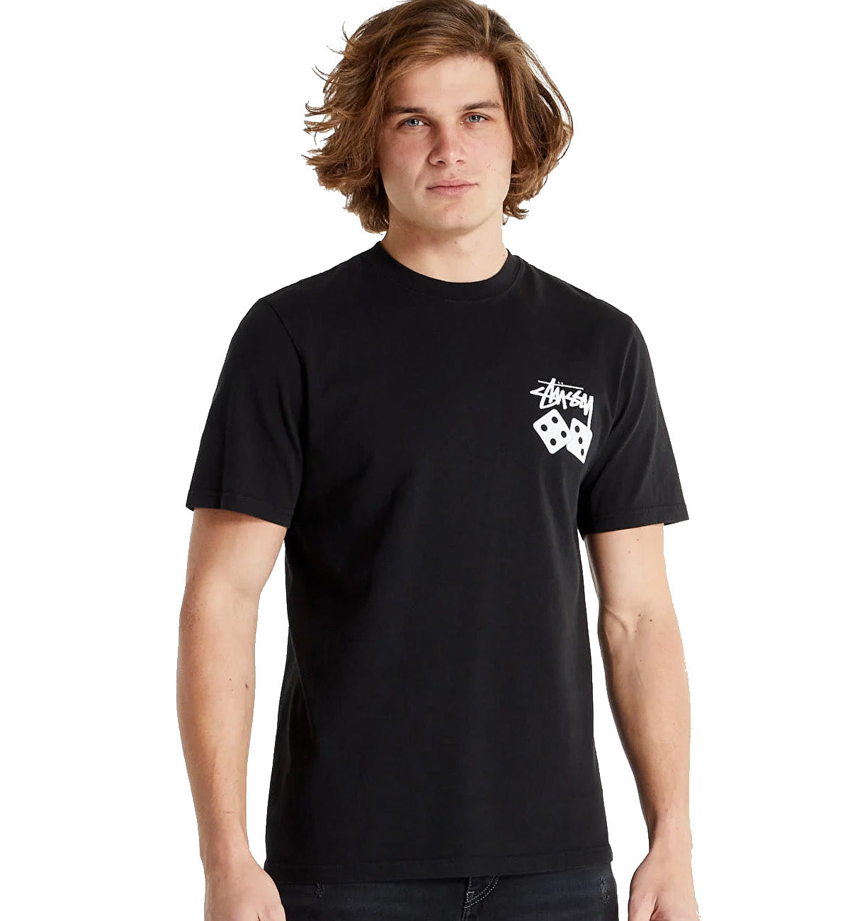 Stussy Dice Pig Dyed Tee (Black)