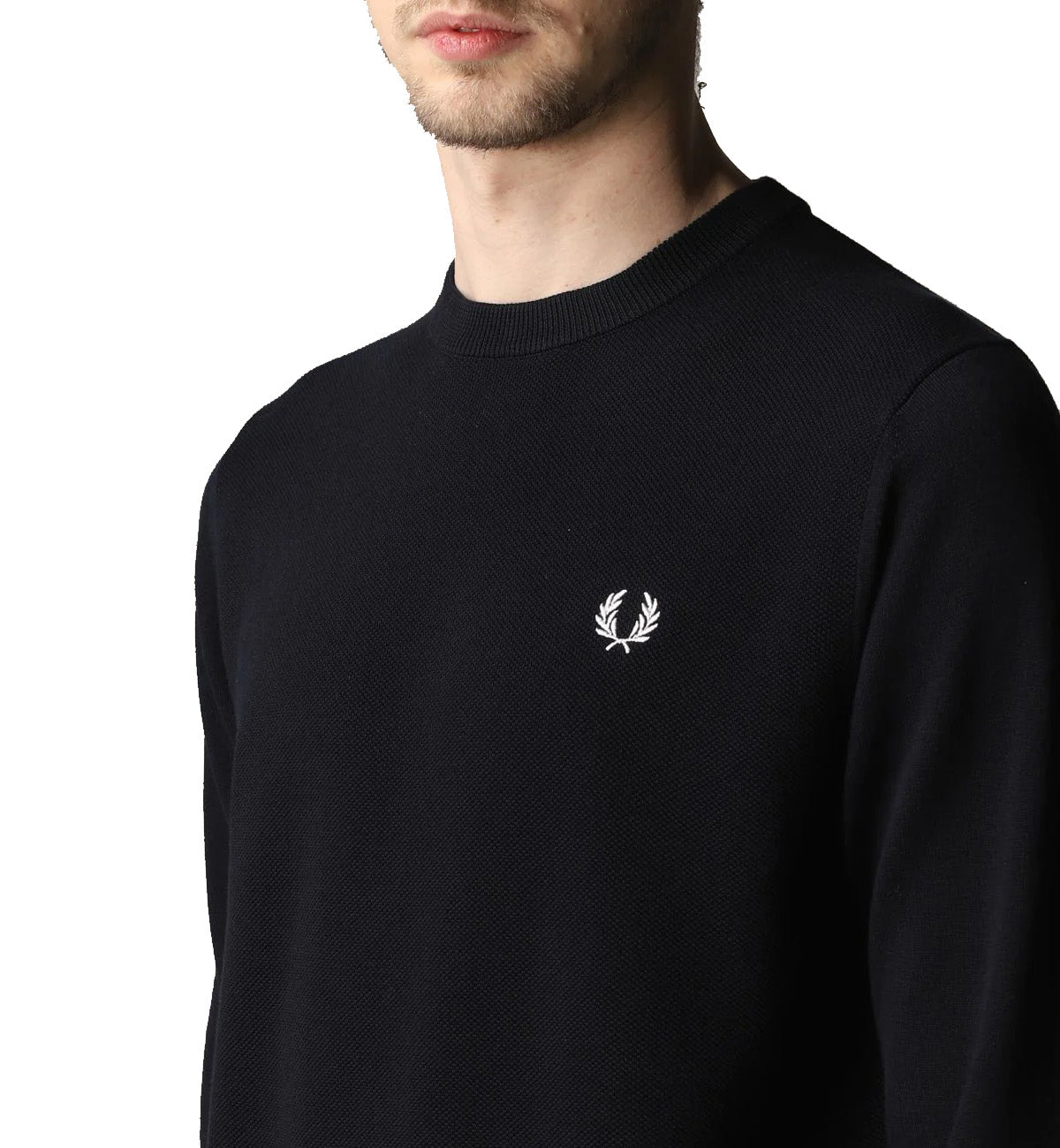 Fred Perry Small Logo Sweatshirt (Black)
